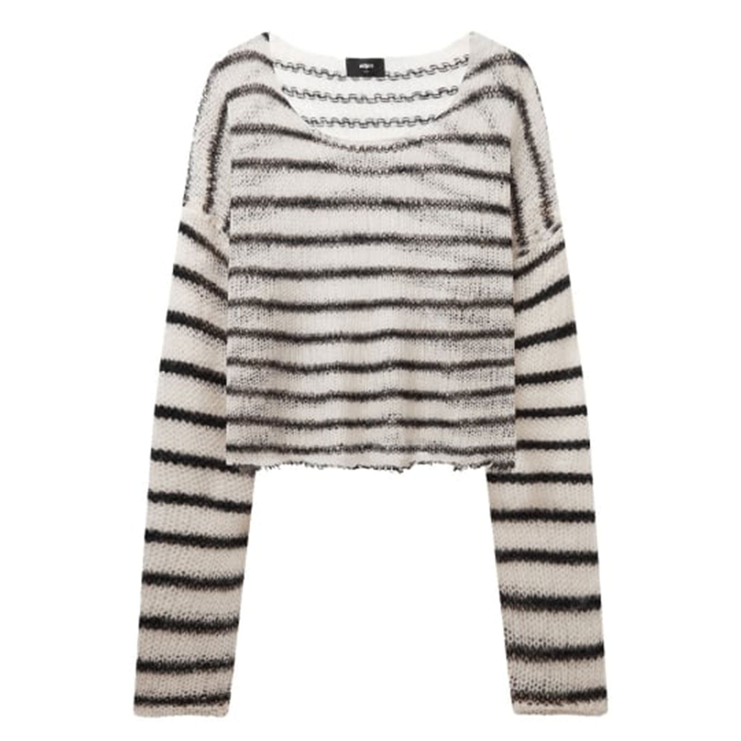 Cropped black jumper zara discount