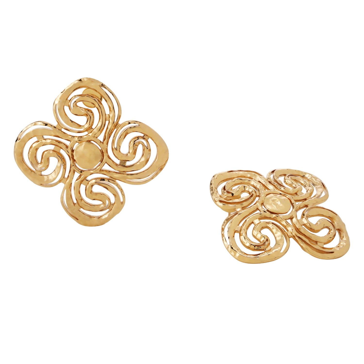Women's Gold Eternal Spiral Earrings | Retro Chic