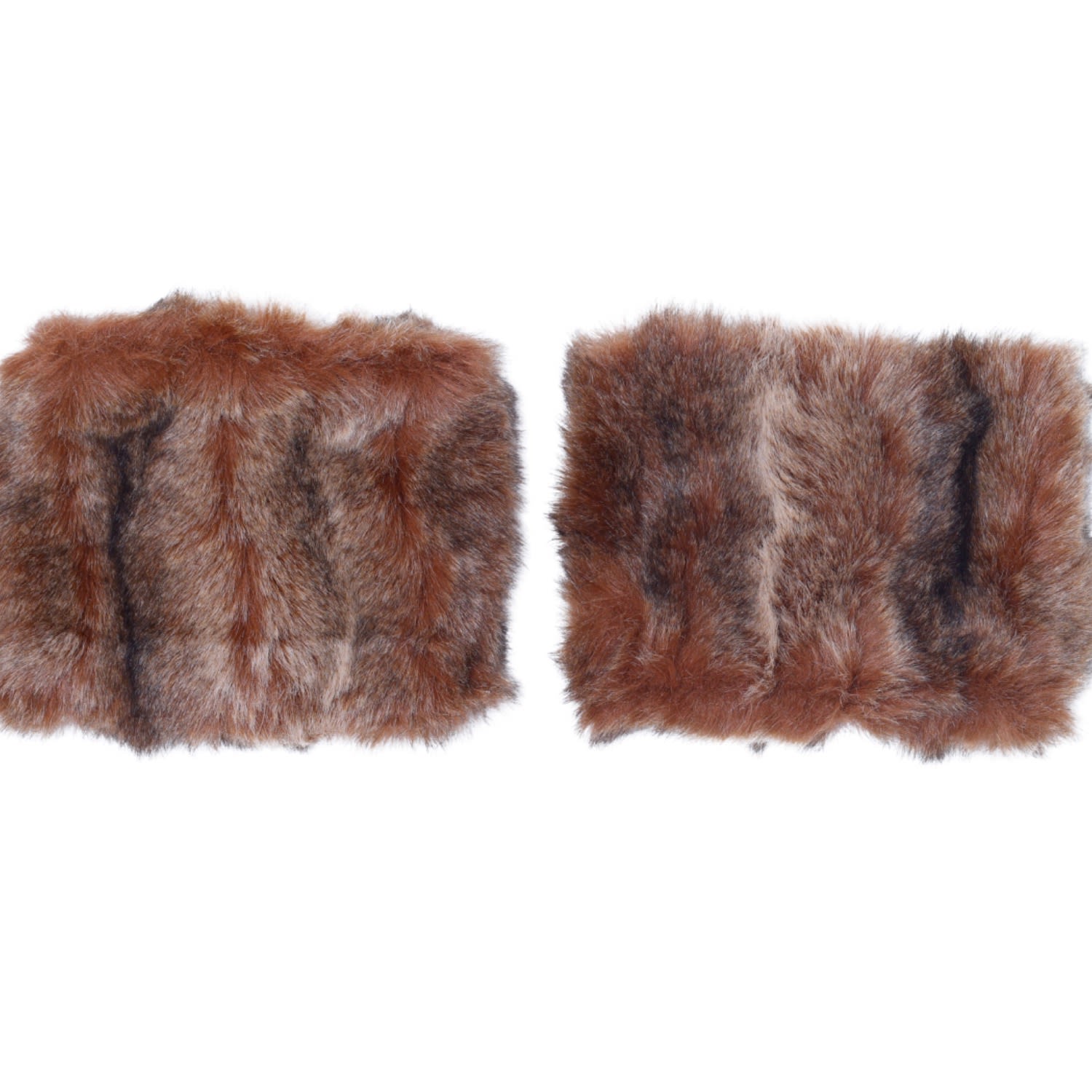 Vaseghia Women's Brown Sable Luxe Vegan Faux Fur Attachable Boot Cuffs