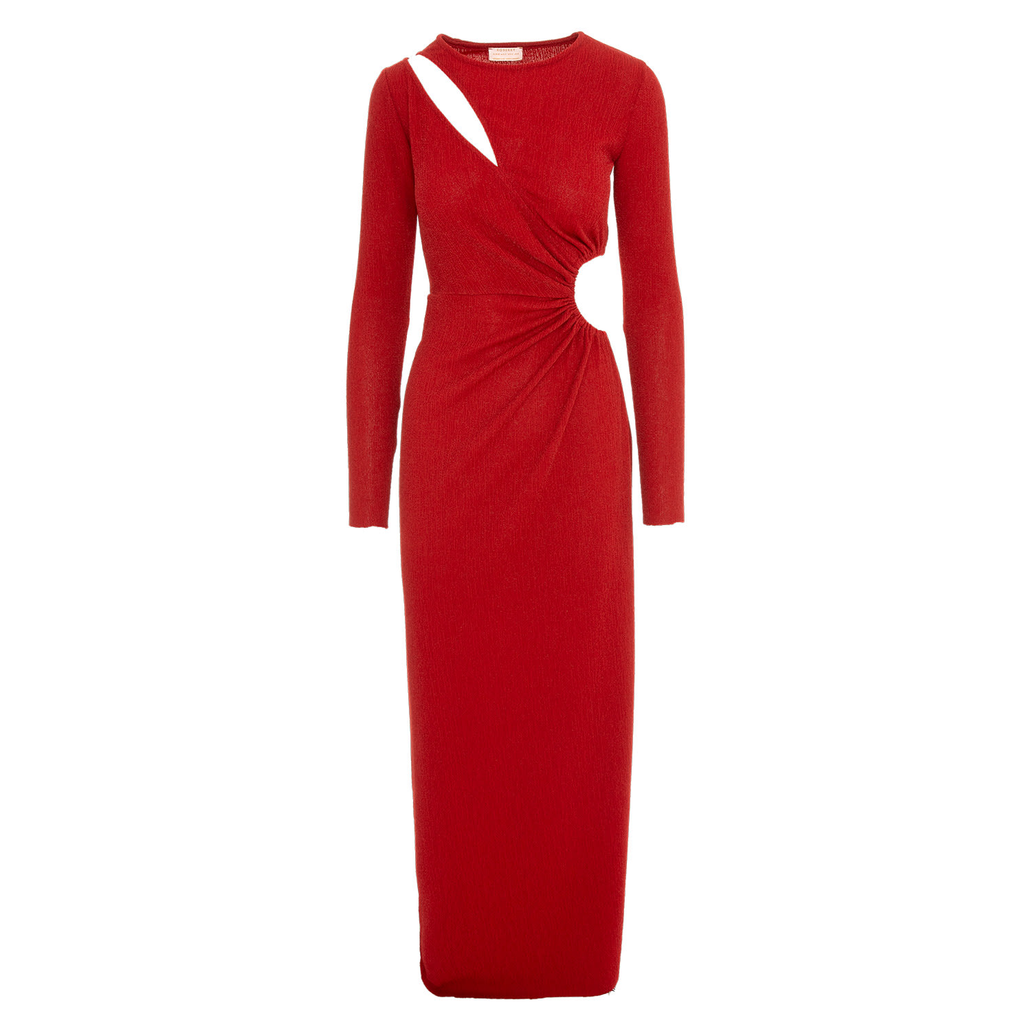 Women’s Mykonos Glitter Jersey Cut Out Maxi Dresss In Red M/L Roserry