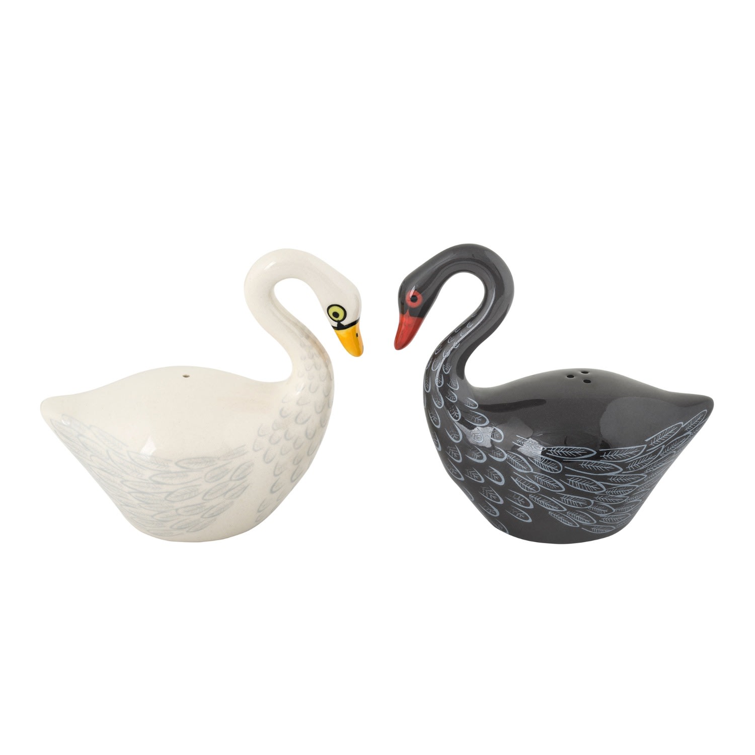 Black / White Swan Salt & Pepper Set Hannah Turner