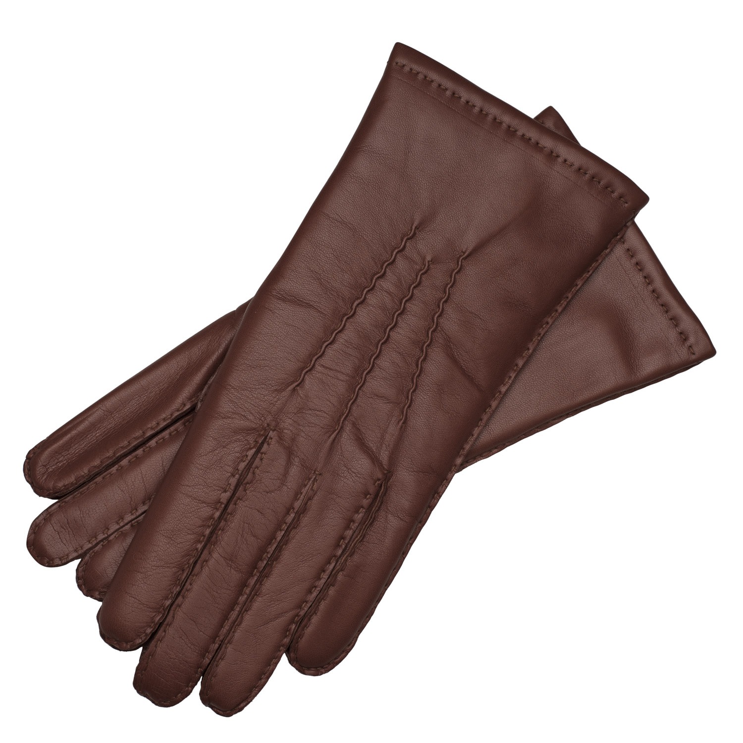 1861 Glove Manufactory Treviso Hand Sewn Men's Gloves In Saddle Brown In Brown