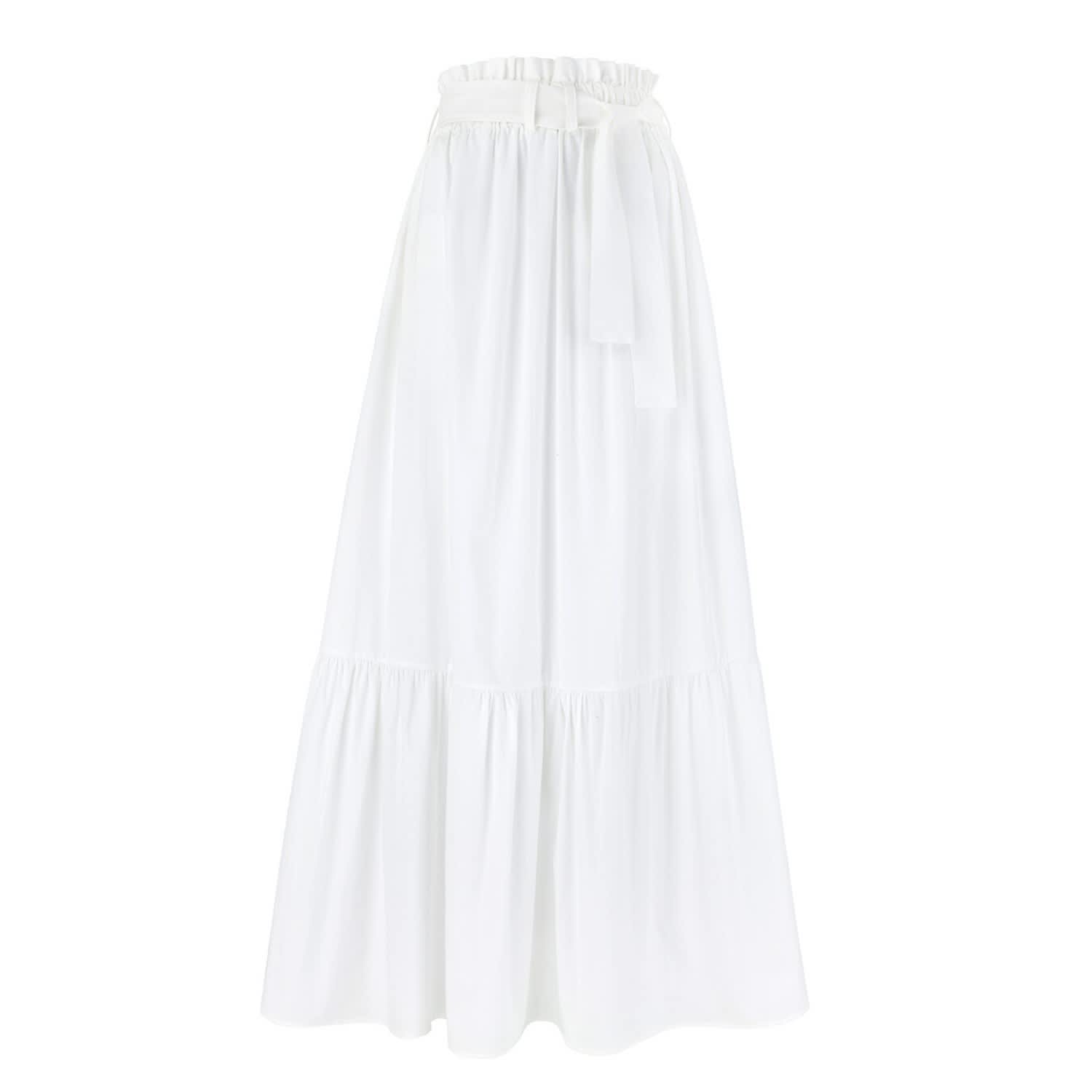 white maxi skirt