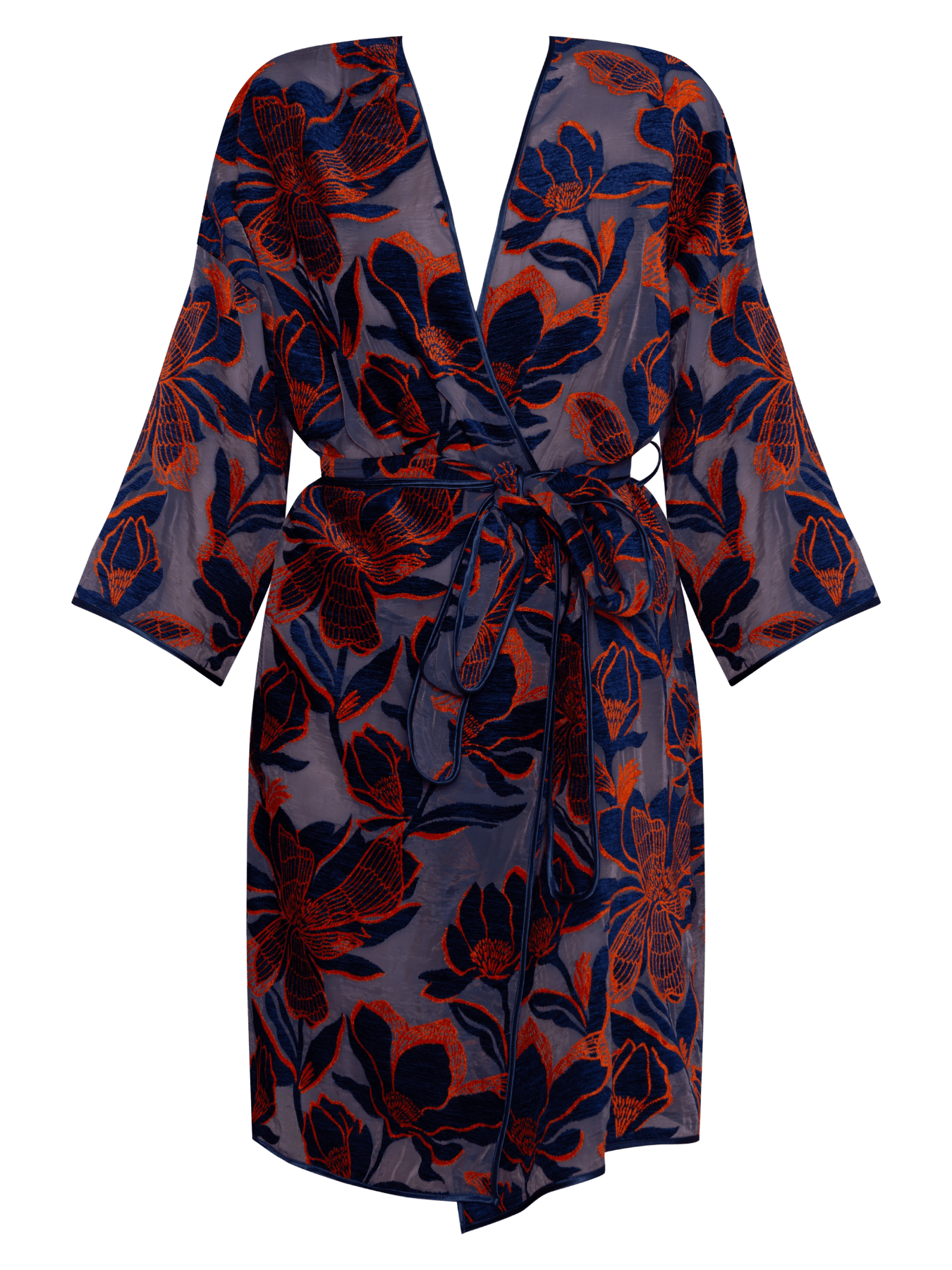 Bonbon Lingerie Women's Blue Coco Heart Kimono In Blue