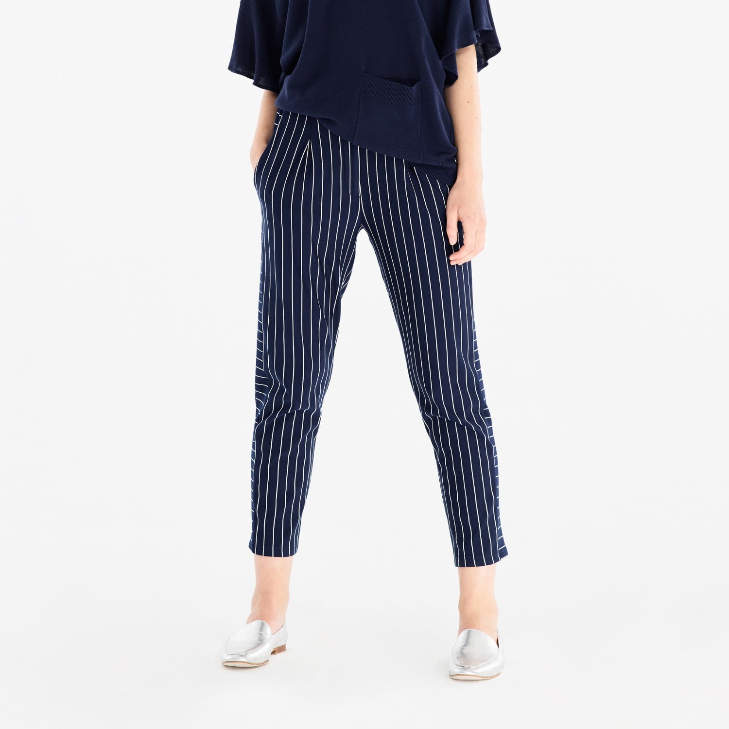 striped jersey trousers