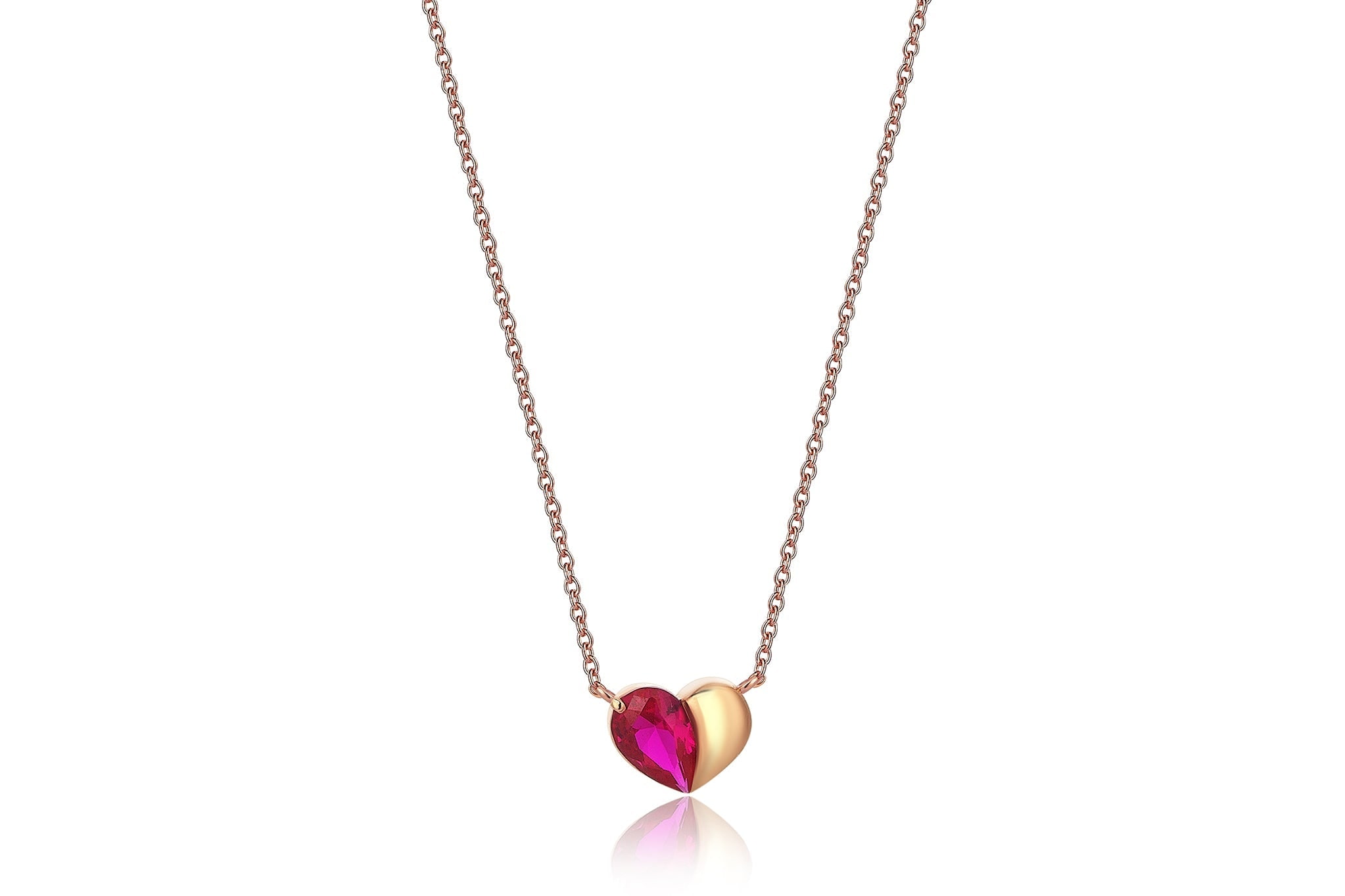 Reis Jewellery Women's Pink / Rose Gold / Red Alma Necklace In Multi