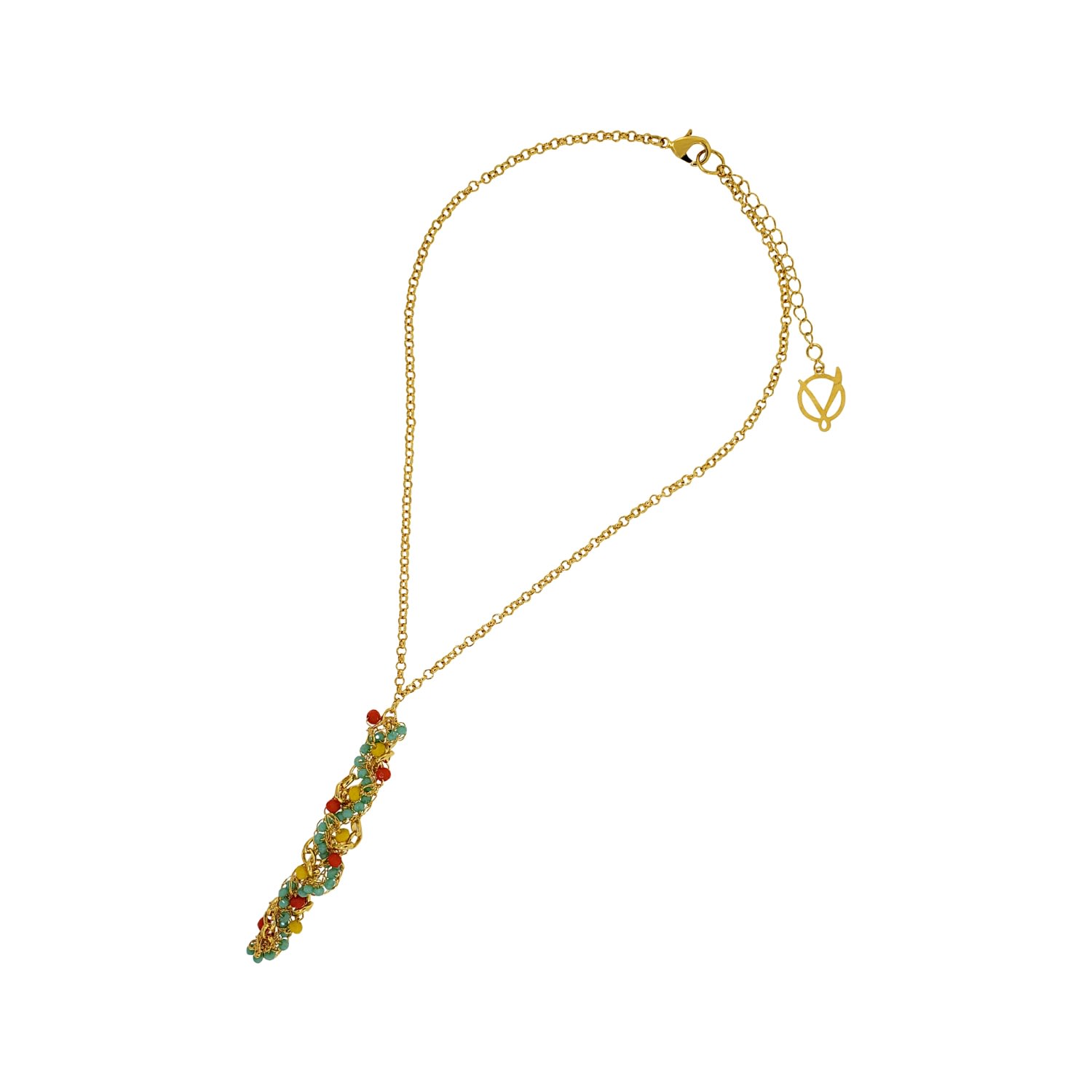Women’s Gold / Yellow / Orange Summer Vibe Mix Hera Pendant Handmade Necklace Lavish by Tricia Milaneze
