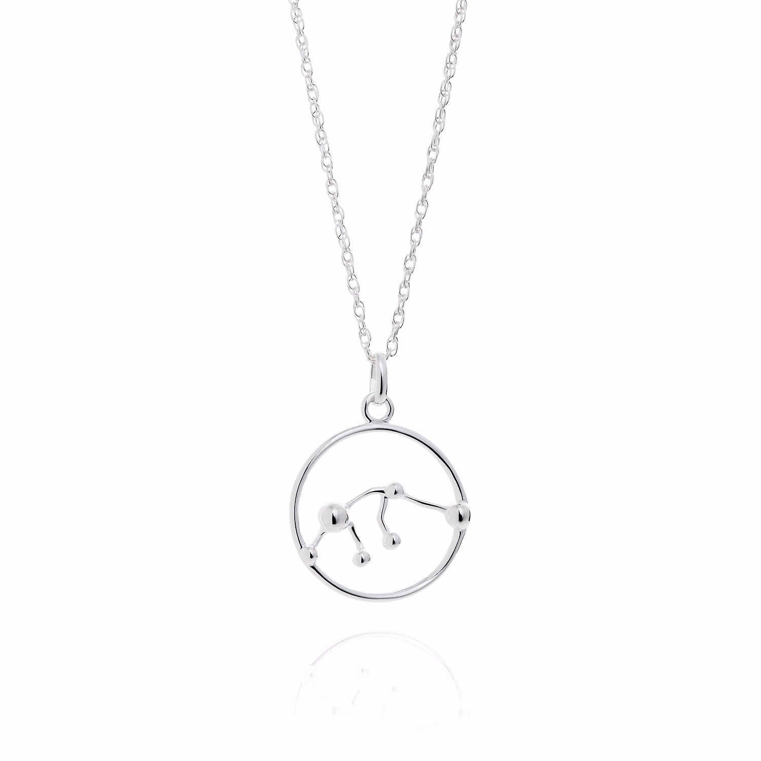 Women’s Silver Aquarius Astrology Necklace | Yasmin Everley Jewellery
