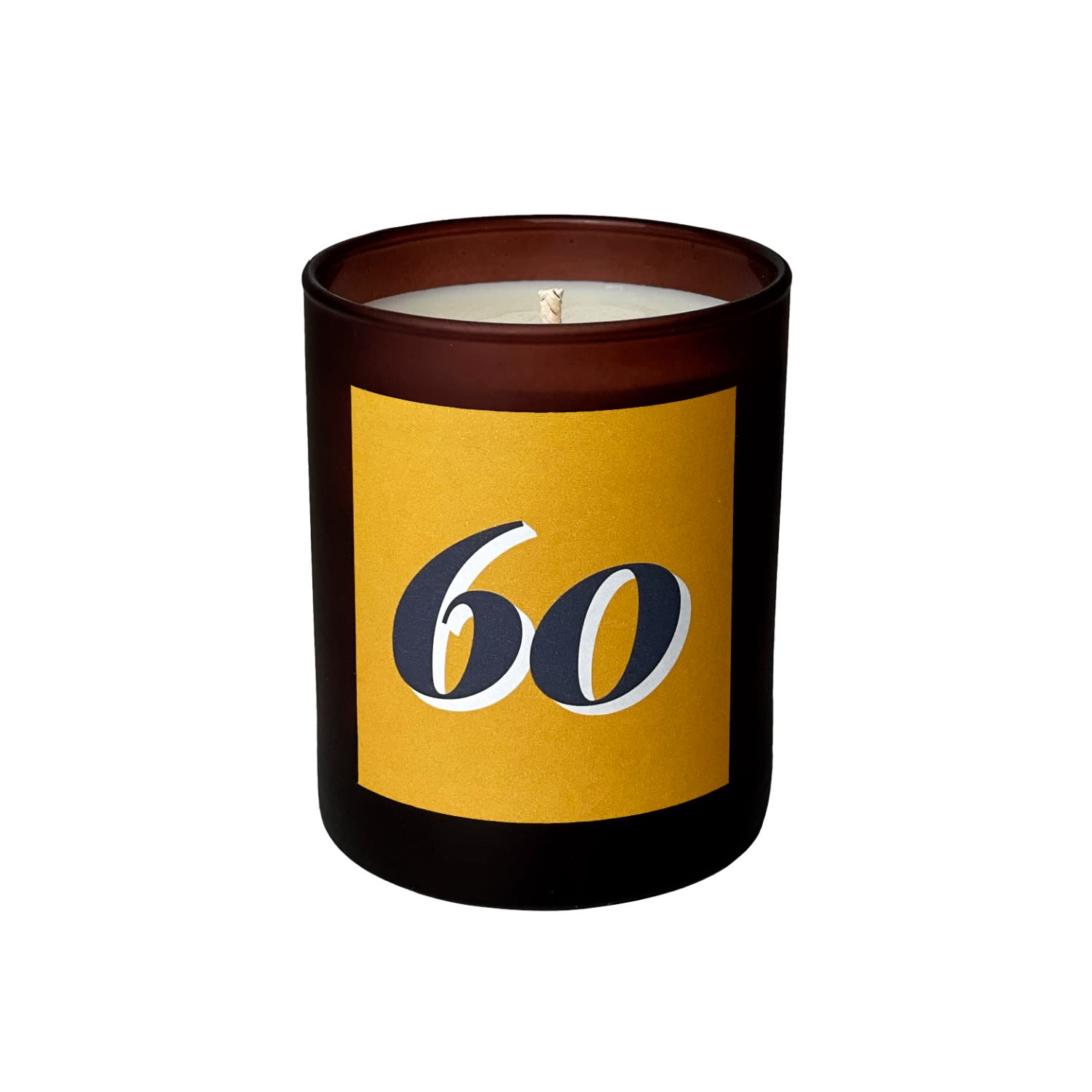 Little Karma Co. Ltd Orange Number Candle 60 - Nom Refillable Midi Milestone Candle In Orange