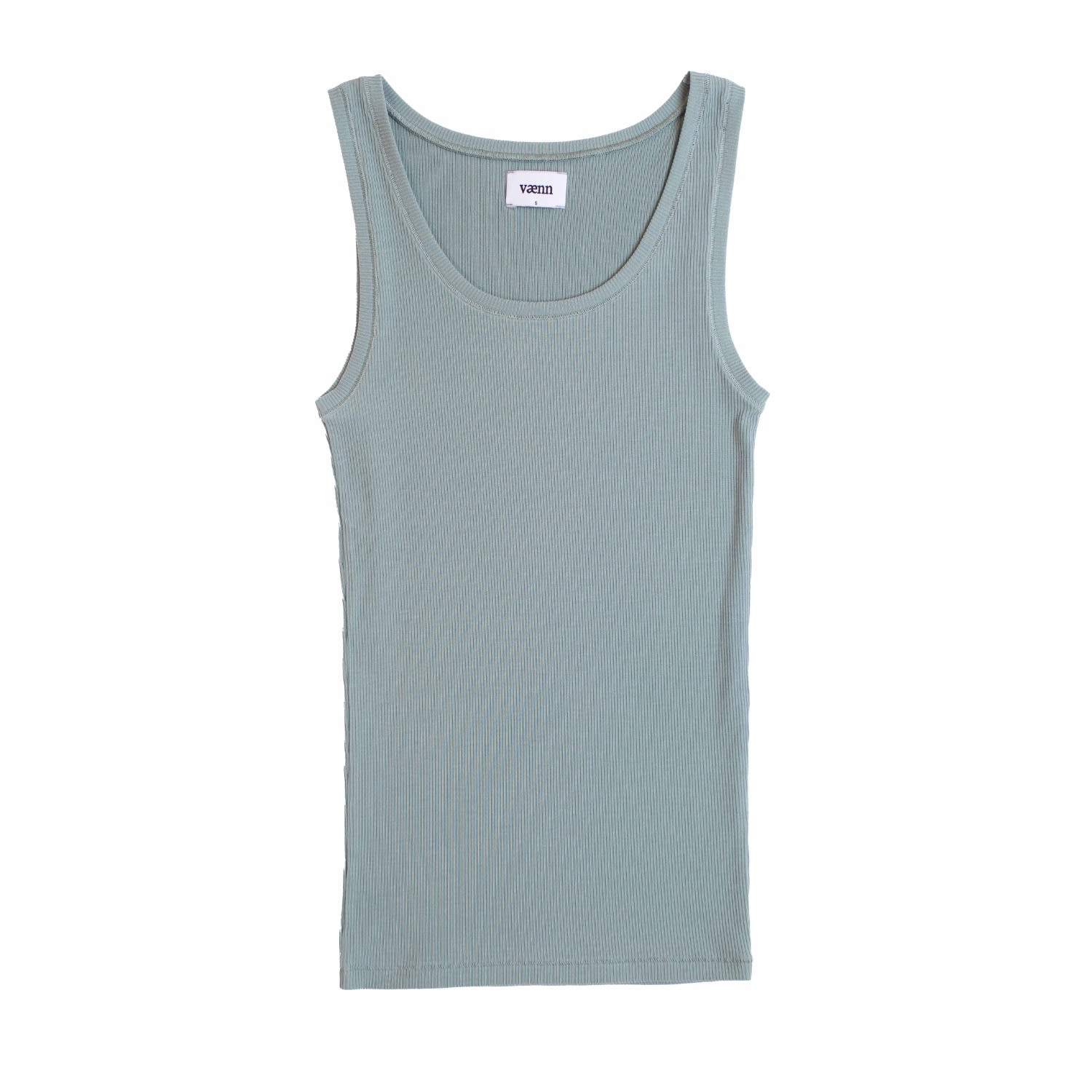 VÆNN WOMEN'S GREEN RIB MICRO TANK AGAVE