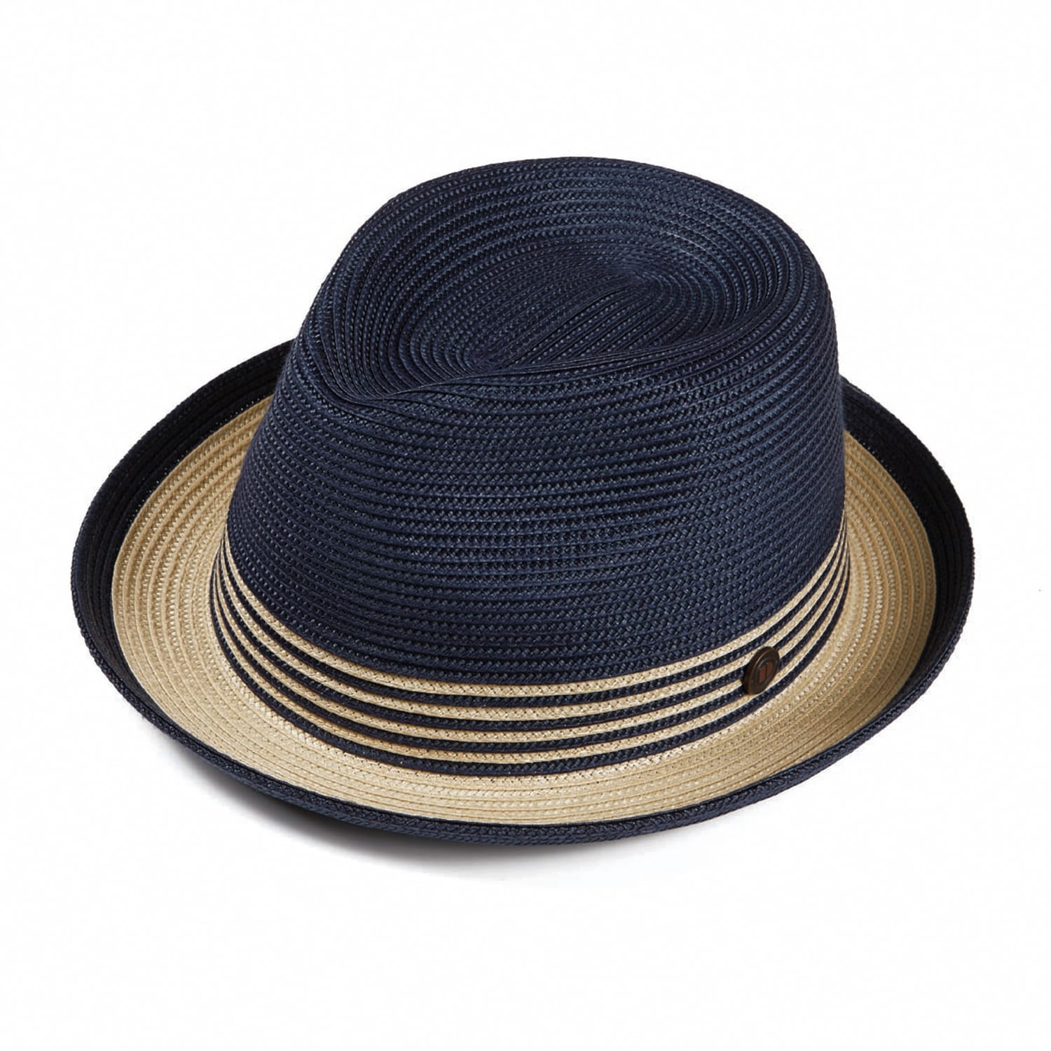 Dasmarca Jordan Navy Blue Lightweight Trilby Two Tone Summer Packable Hat For Men 55Cm Dasmarca Hats