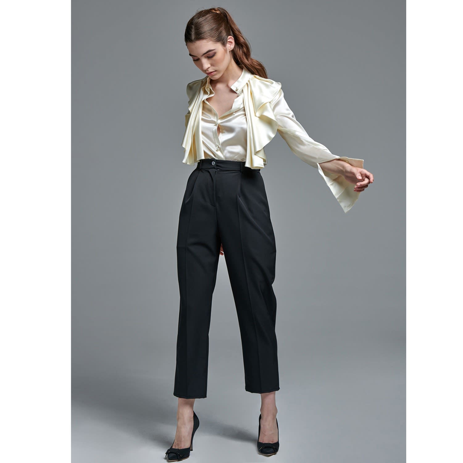 m and s ankle grazer trousers