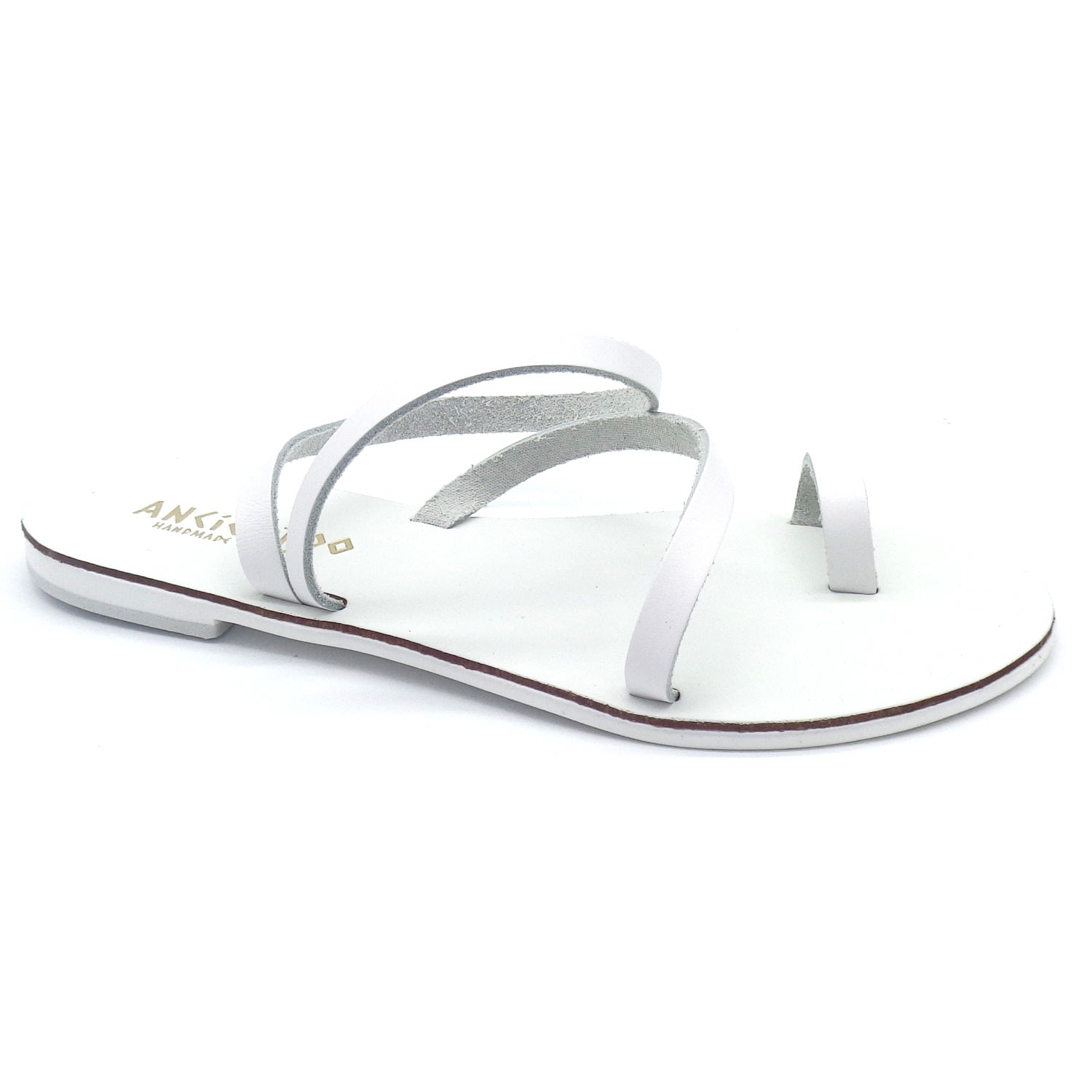 Women’s Toe Ring Sandals Mania White 2.5 Uk Ancientoo