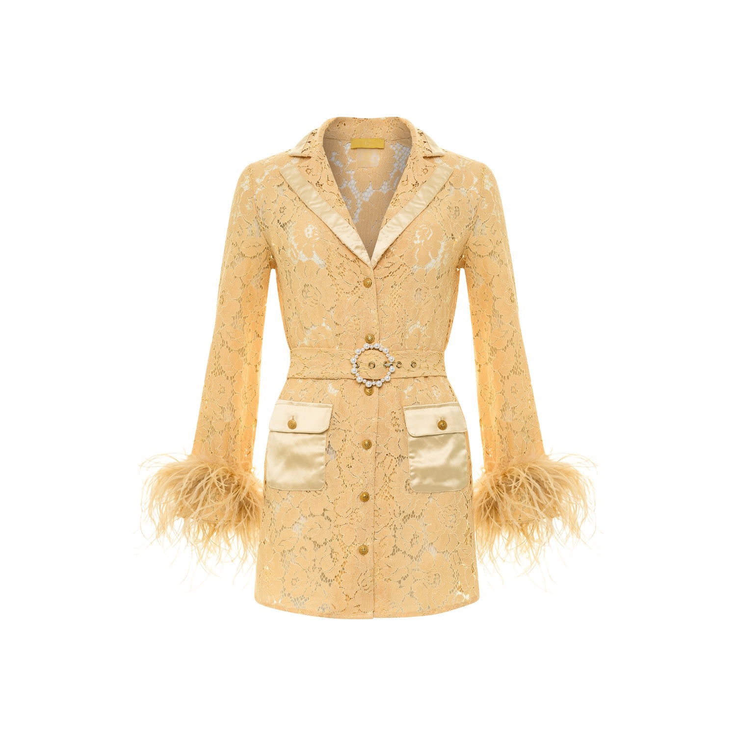 CIOCCOLATO COUTURE WOMEN'S NEUTRALS ISABELLA LACE DRESS NUDE