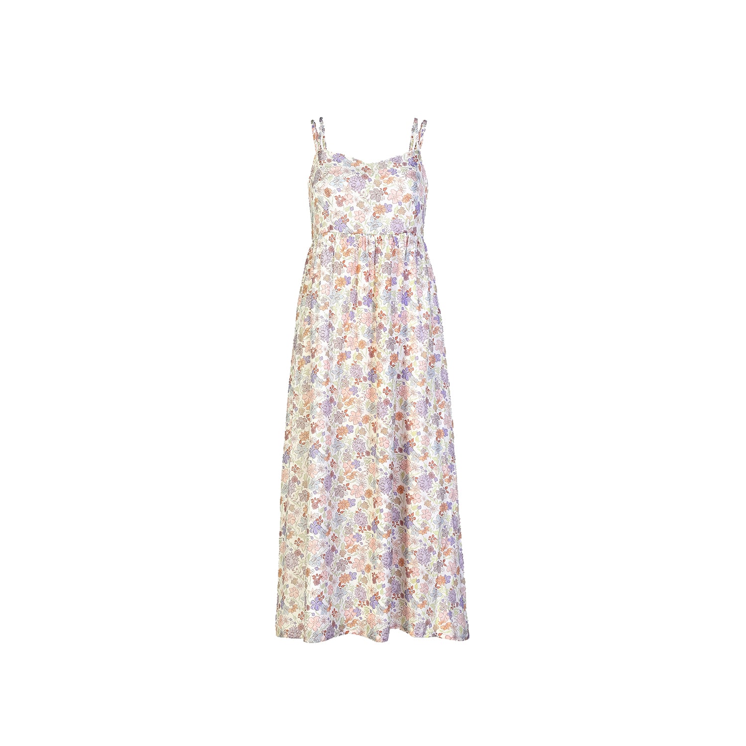 Reistor Women's Strappy Gathered Printed Midi Dress
