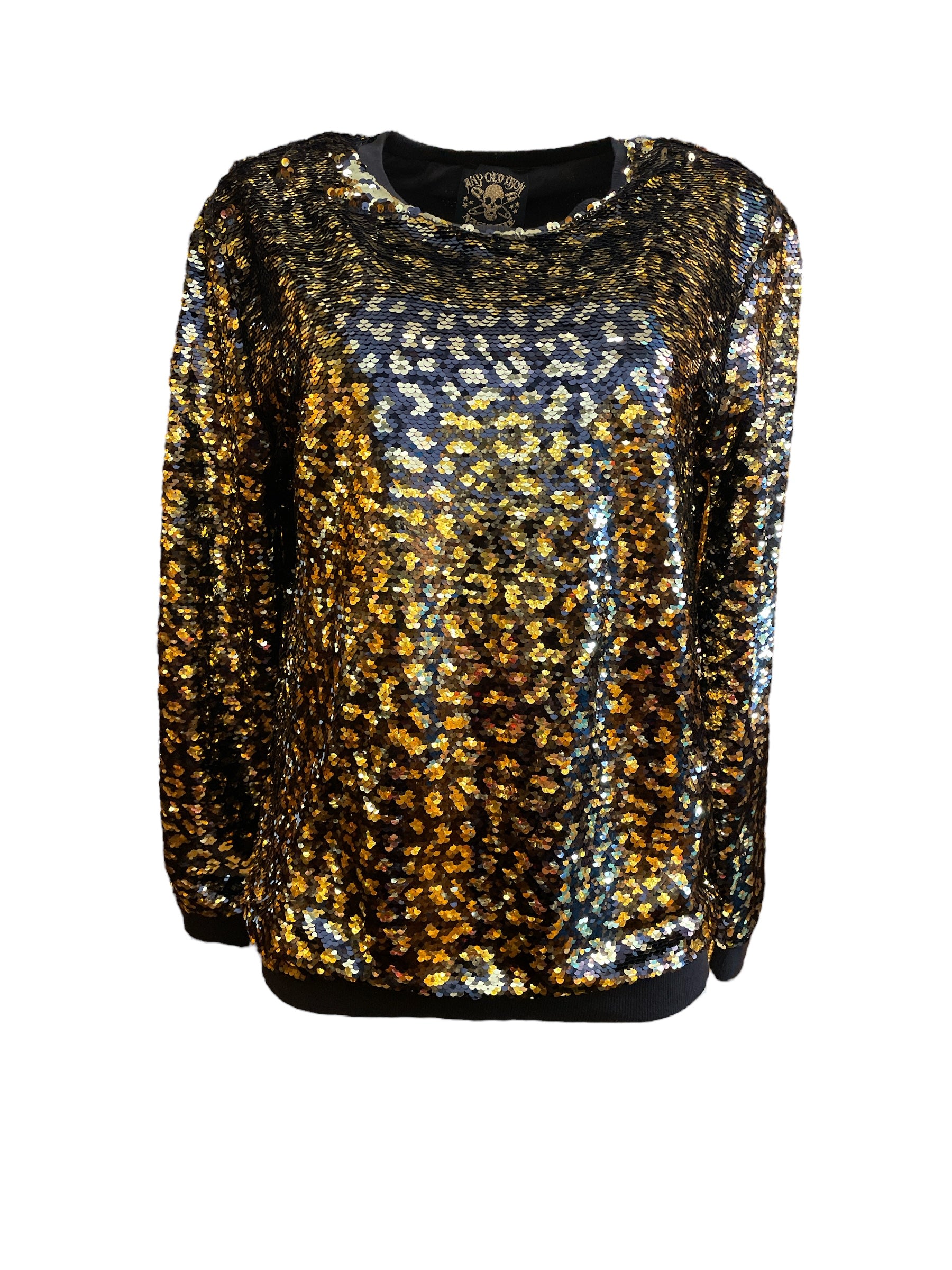 Women’s Gold / Black Any Old Iron Golden Leopard Sweatshirt 3Xl