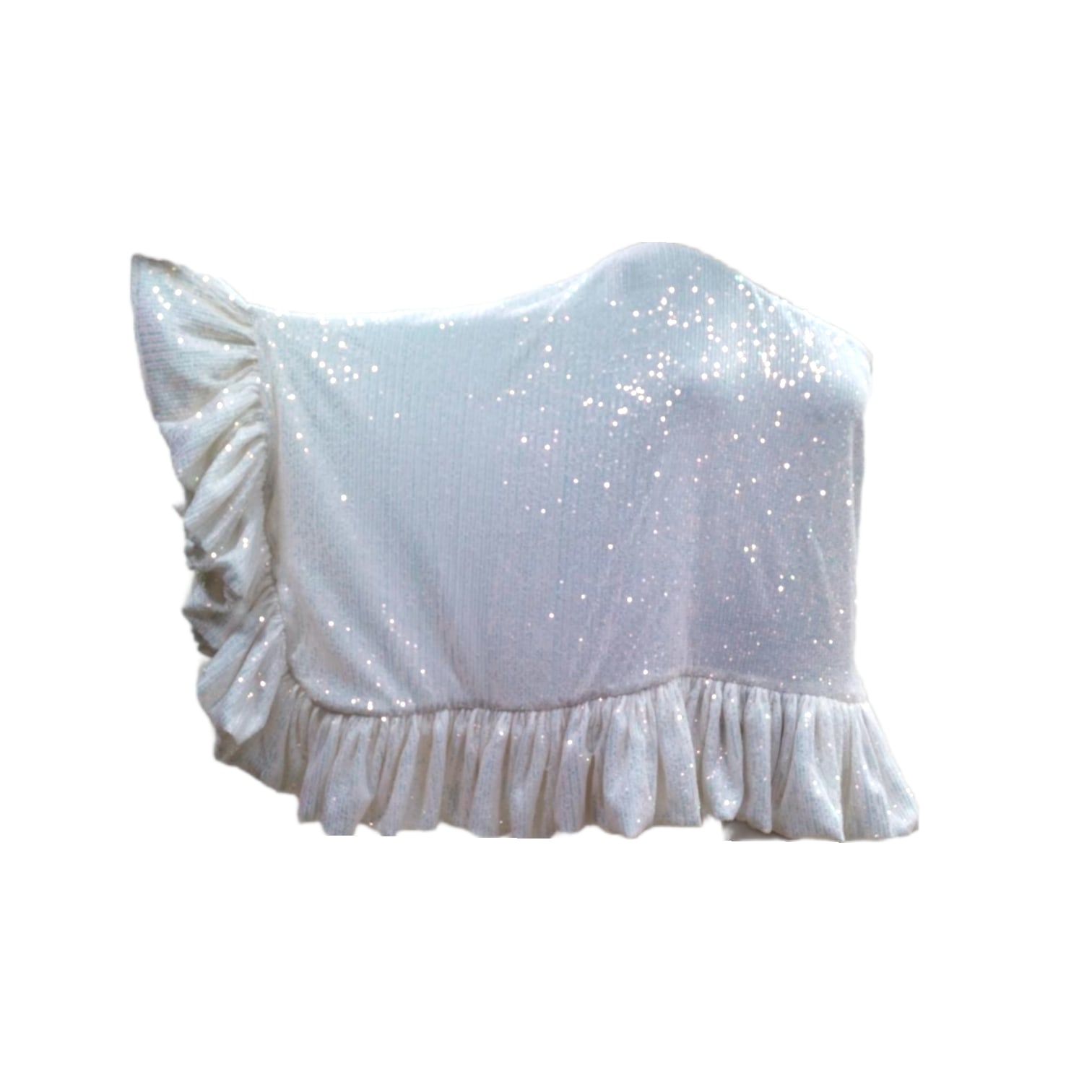 Julia Clancey Lady Boogie White Sequin Frock In Metallic