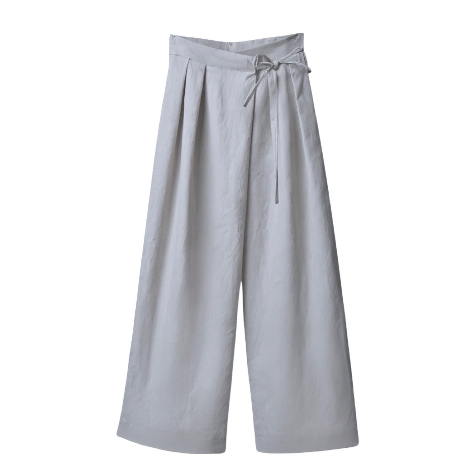 London Atelier Byproduct Women's Light Grey Technical Culottes With Wrap Detail In Gray