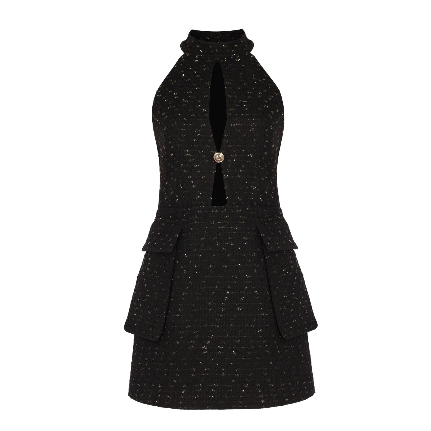 Women’s Moonlight - Black Mini Tweed Dres Extra Small Lunaire Studio