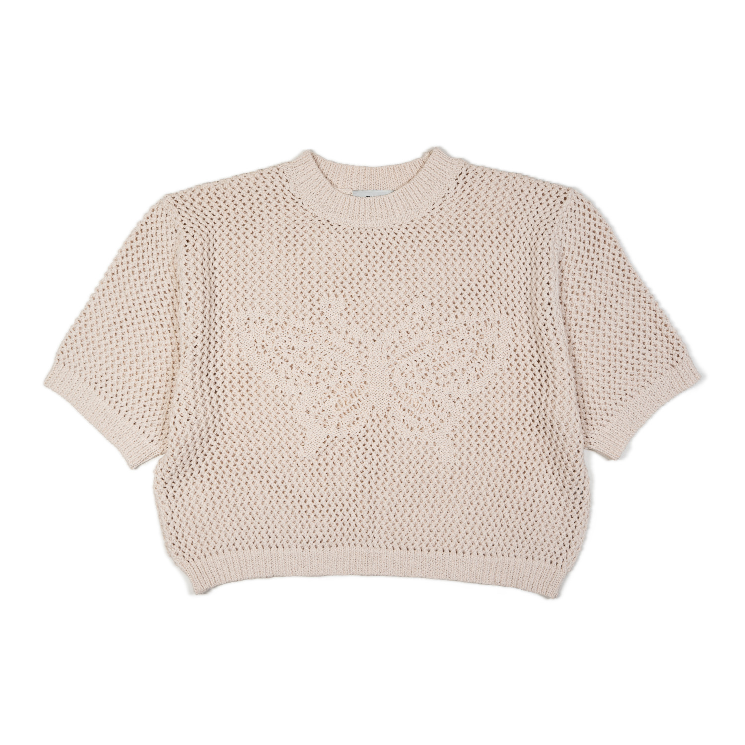 Gigi Knitwear Women's Neutrals Butterfly Cotton Knit T-shirt In Natural
