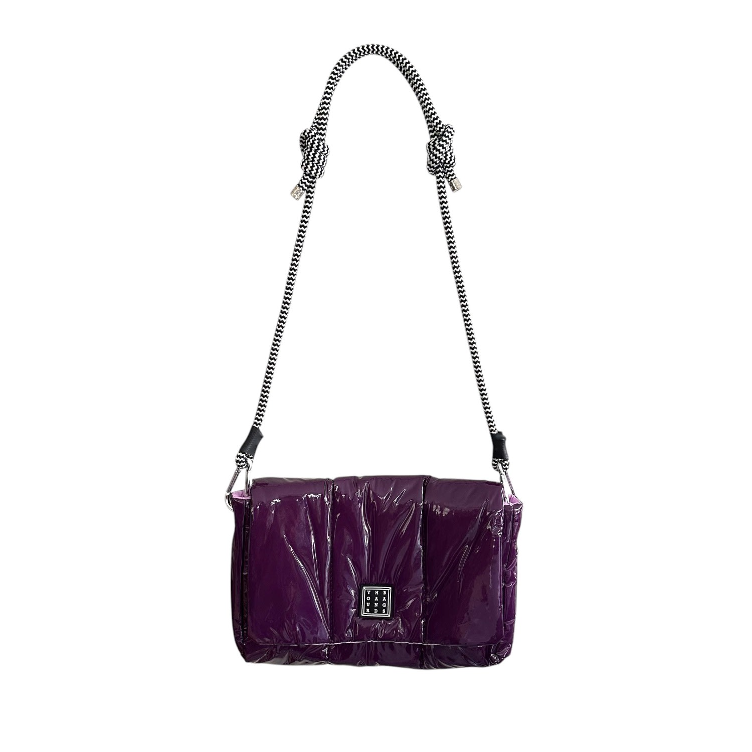 Yourhandbags Women's Pink / Purple Purple Candy Bag With Black White Rope Strap