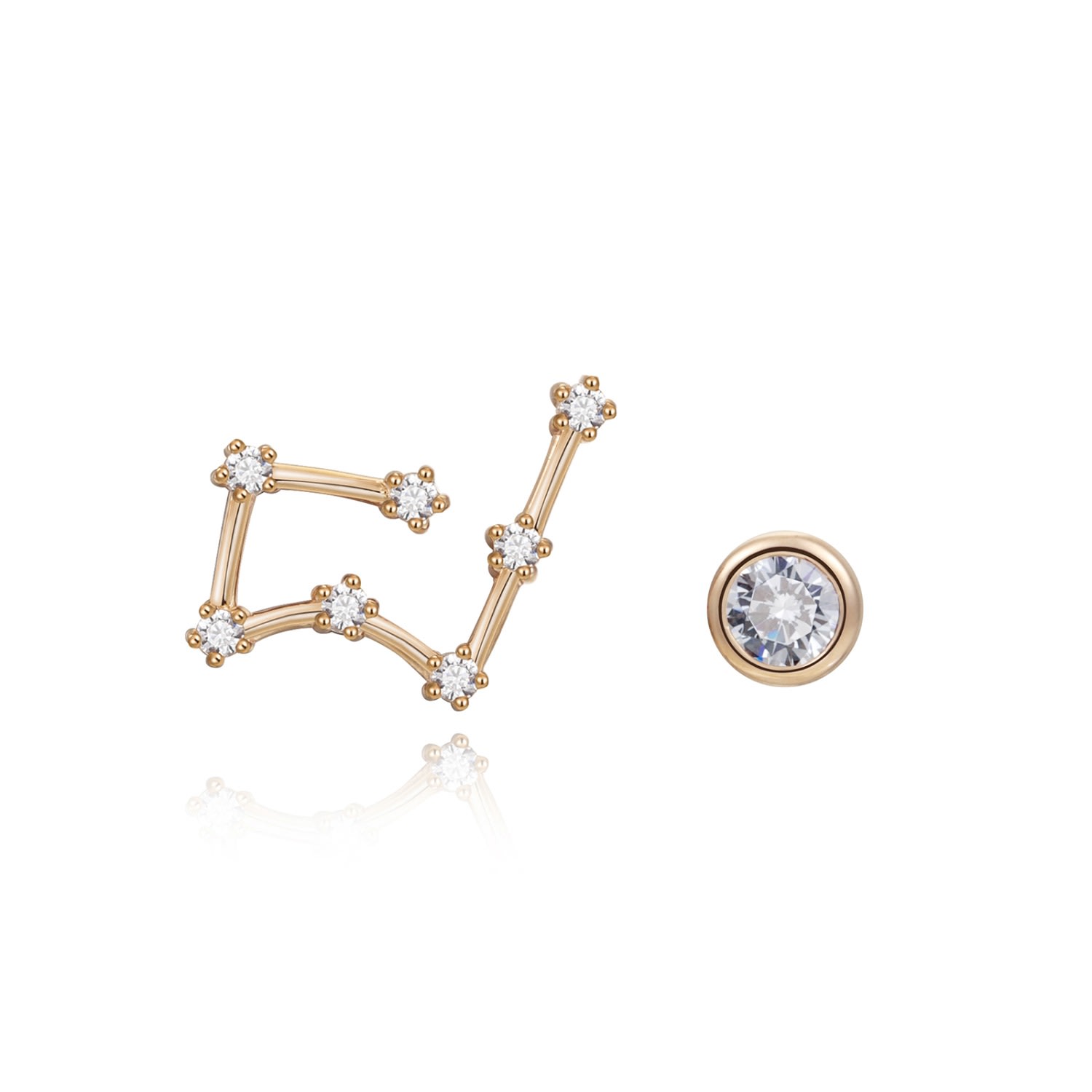 Women’s Gold Taurus Constellation Earrings Kathryn New York