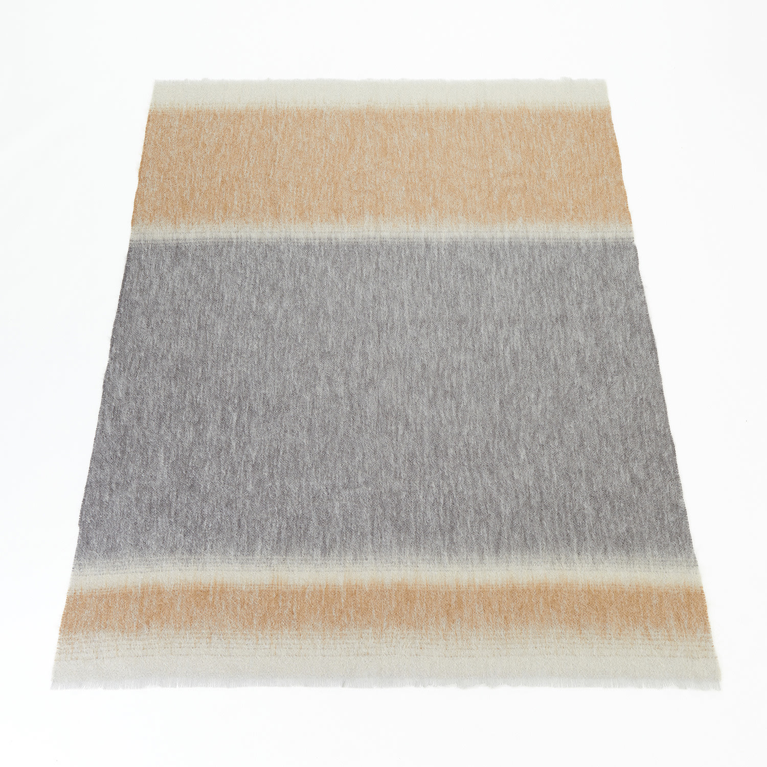 Eliská Grey / Neutrals / Brown Large Mohair Rothko Throw In Candela In Grey/brown