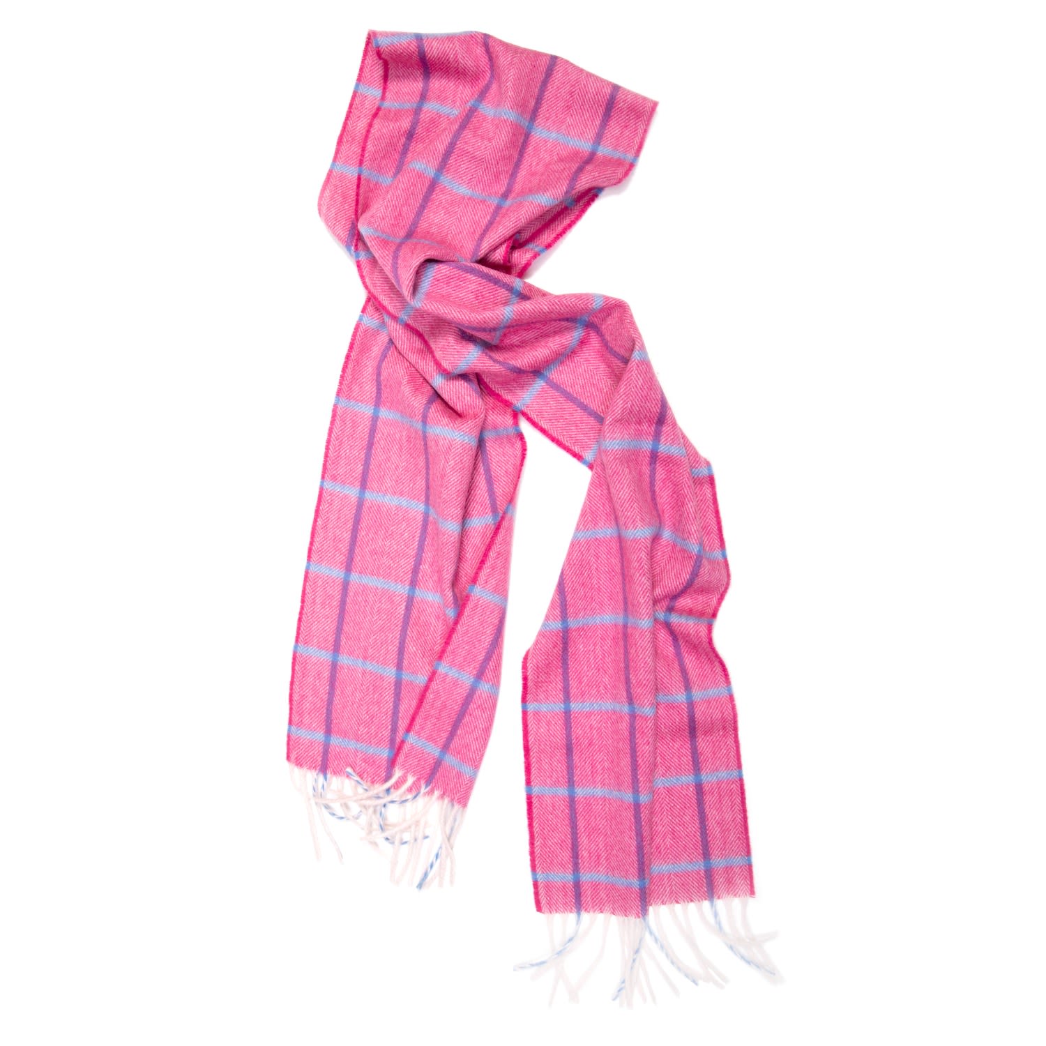 Women’s Pink / Purple Oban Foxglove Herringbone Cashmere Scarf Kinalba