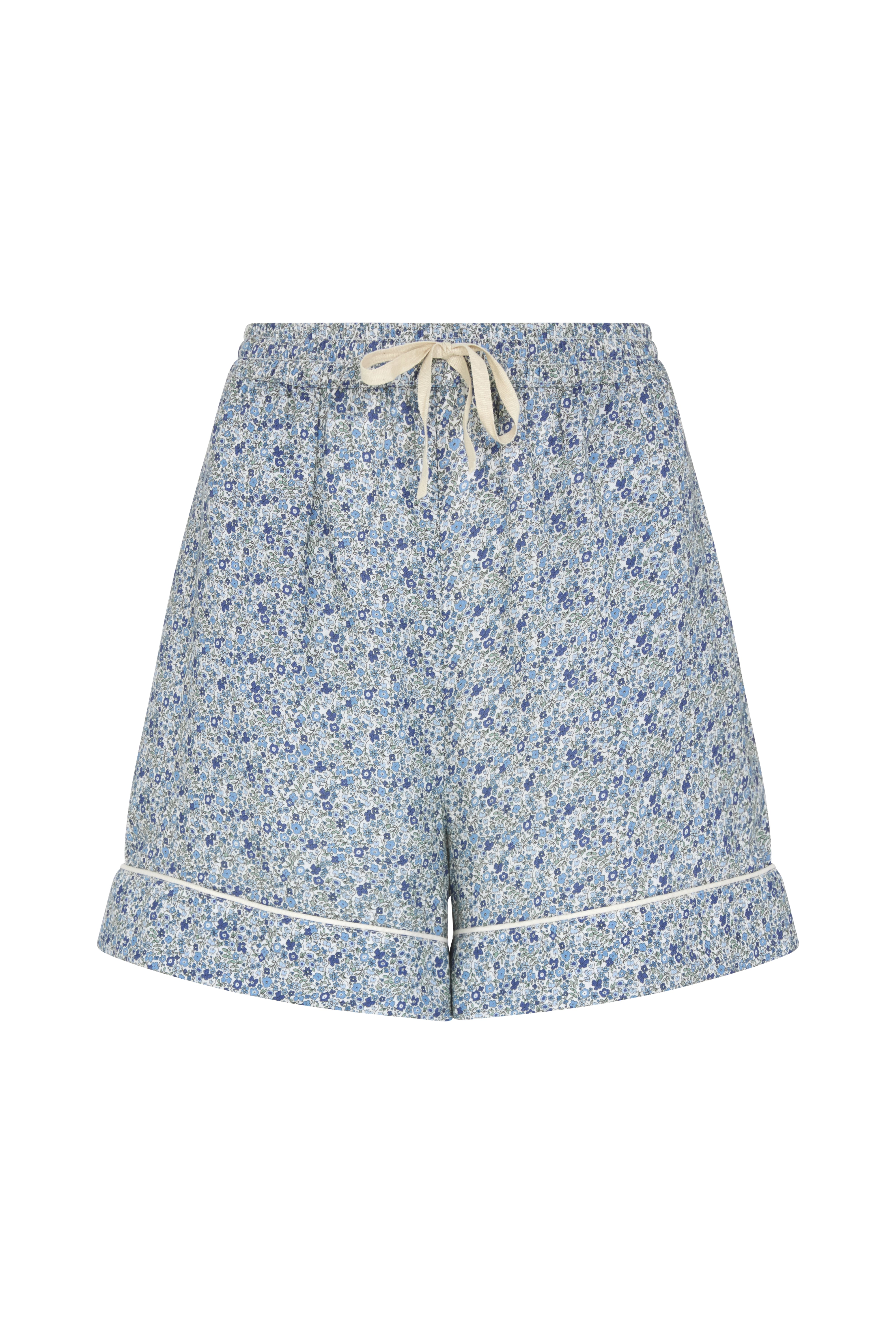 Lily And Lionel Women's Camilla Cami & Short Pyjama Set Aster Patchwork Blue In Blue