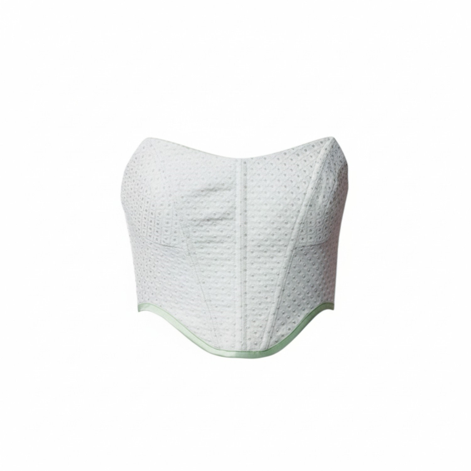 Women's Green / White Kiana Top In Green Dots | Large | The Coolgirl Nyc
