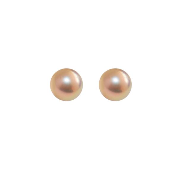 Ora Pearls Small Gold Pearl Studs Earrings 9ct Gold In Studs