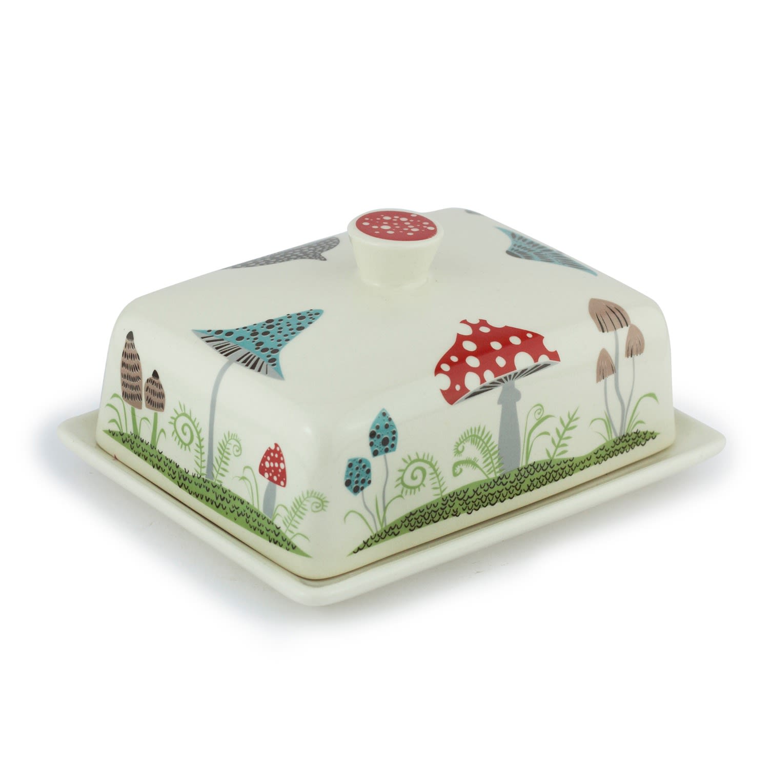 Hannah Turner Toadstool Butter Dish In Multi