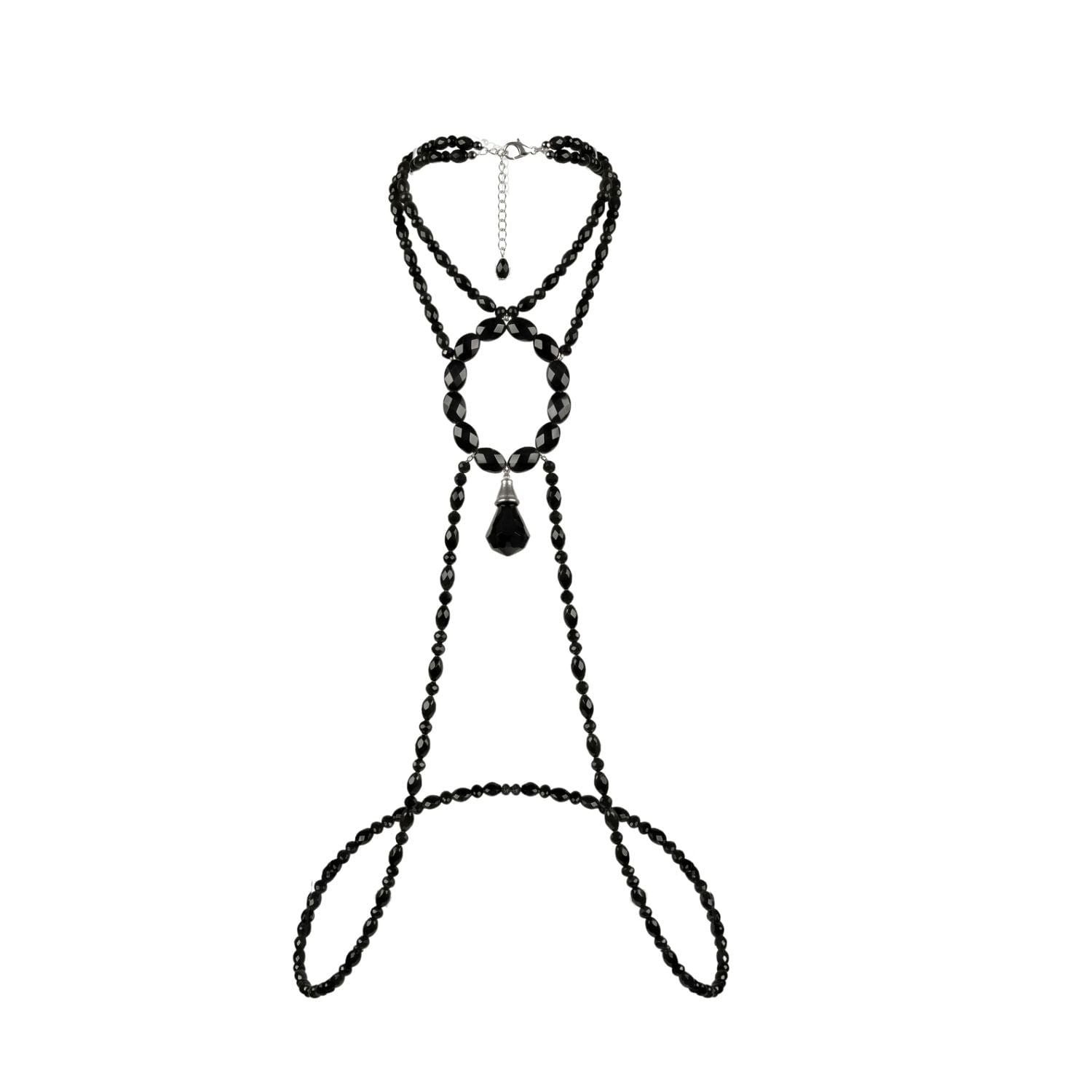 Women's Black Hera Faceted Onyx Body Necklace | Jaredjamin