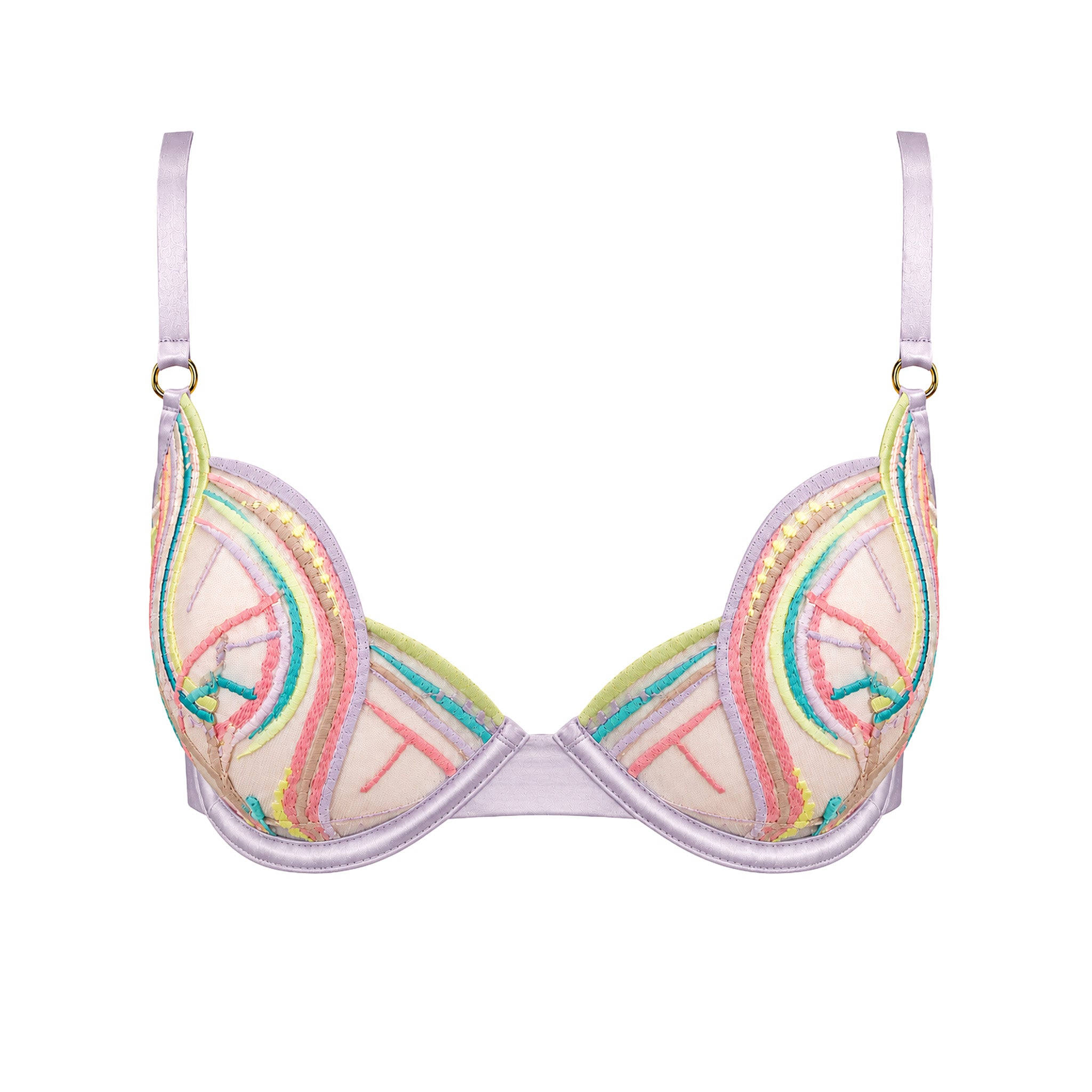 Somewhere Never Women's Purple Miami Nice Underwire Bra