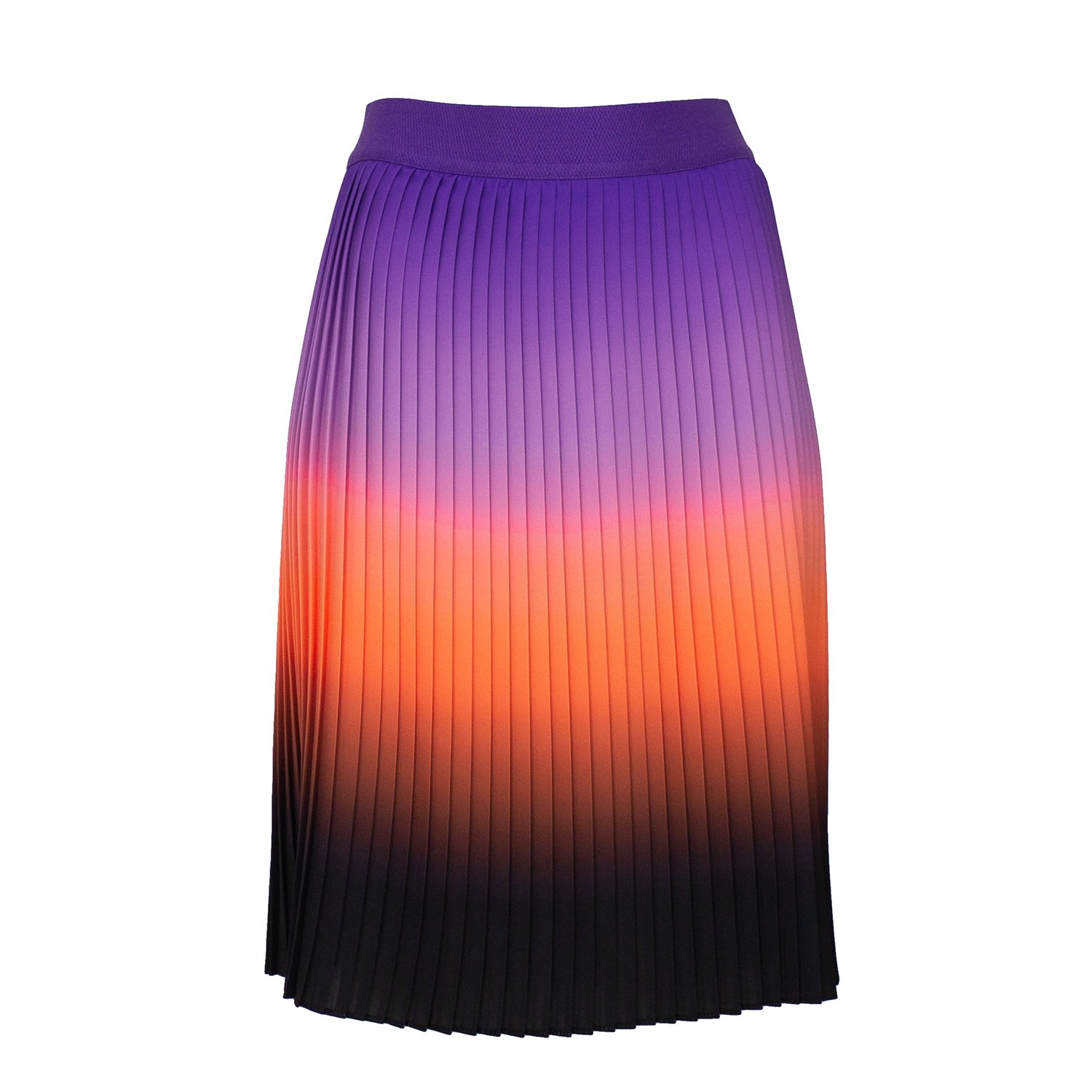 Women’s Knee-Length Pleated Ombre Skirt Extra Small Lalipop Design