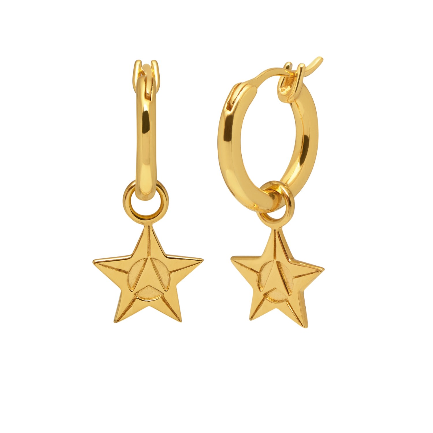 Women’s Logo Star Hoop Earrings In Gold Northskull