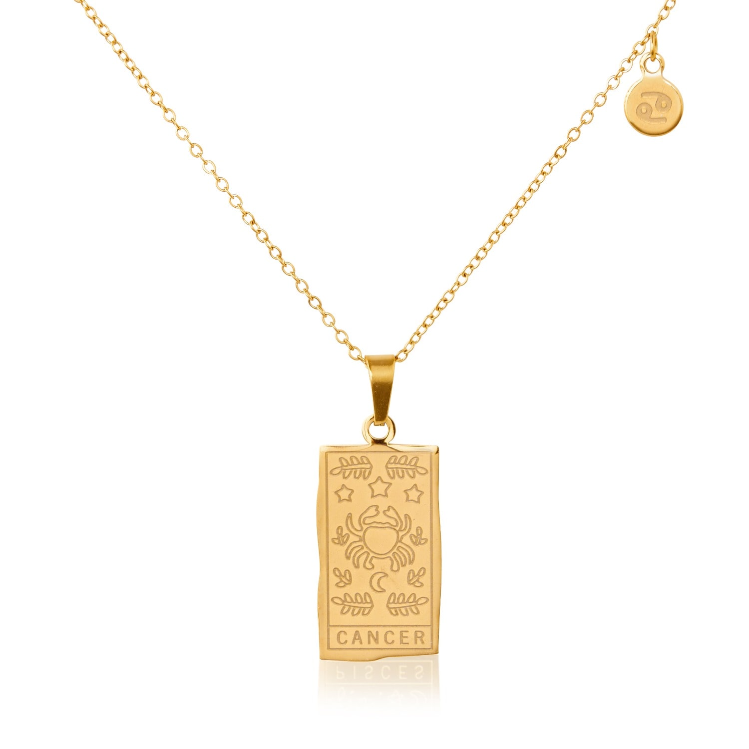 Arctic Fox & Co. Women's Gold Cancer Zodiac Star Sign Necklace