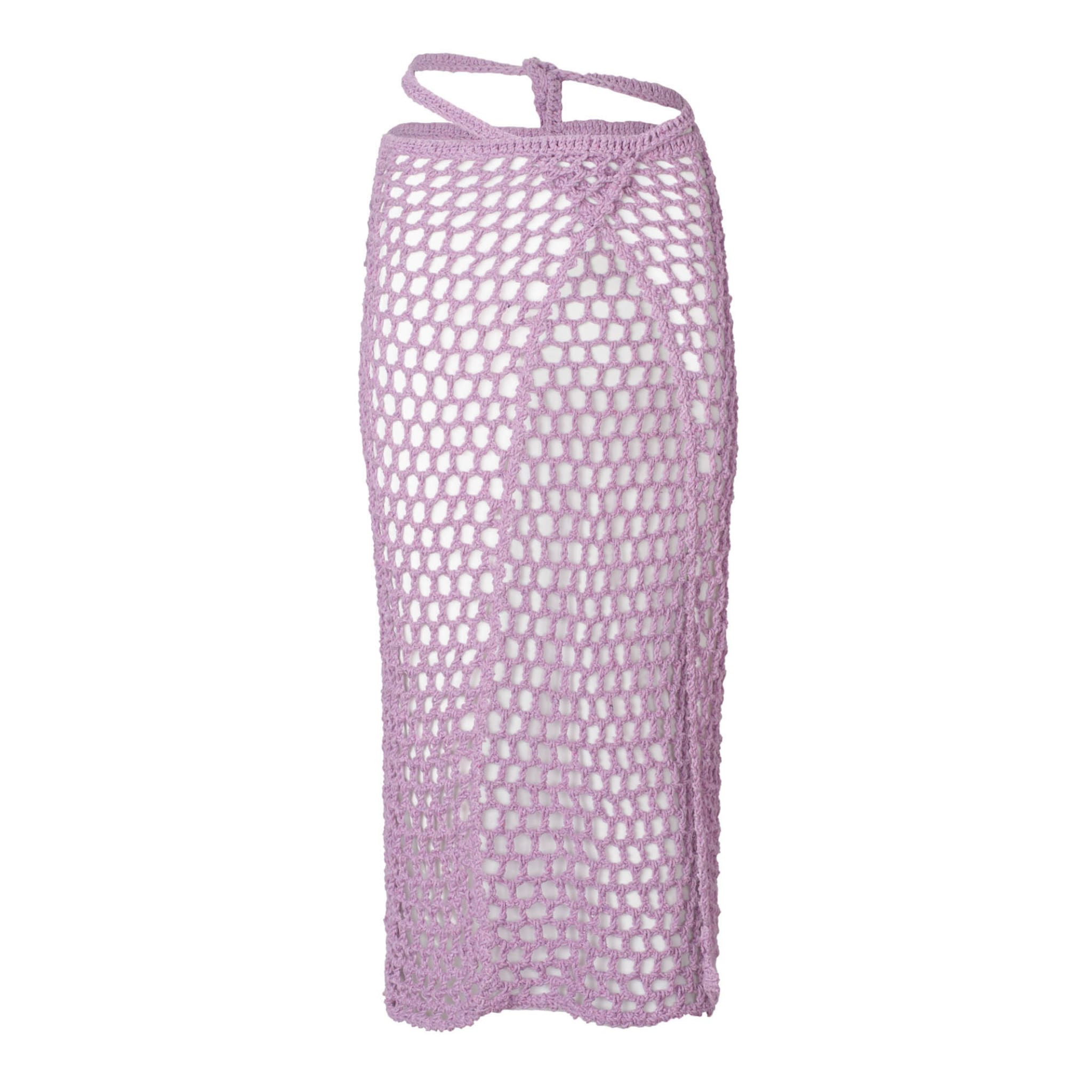 Women’s Pink / Purple Alessia Lilac Long Crochet Skirt Small Soah