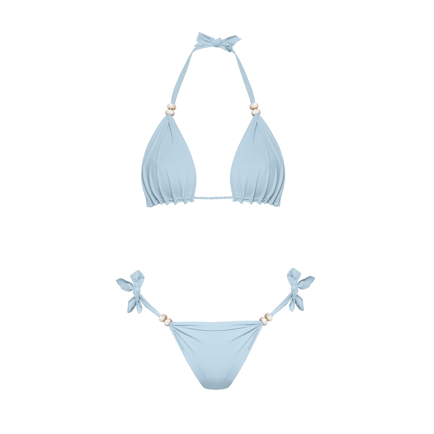 Women’s Blue Beads Bikini Baby One Size Praia Beachwear