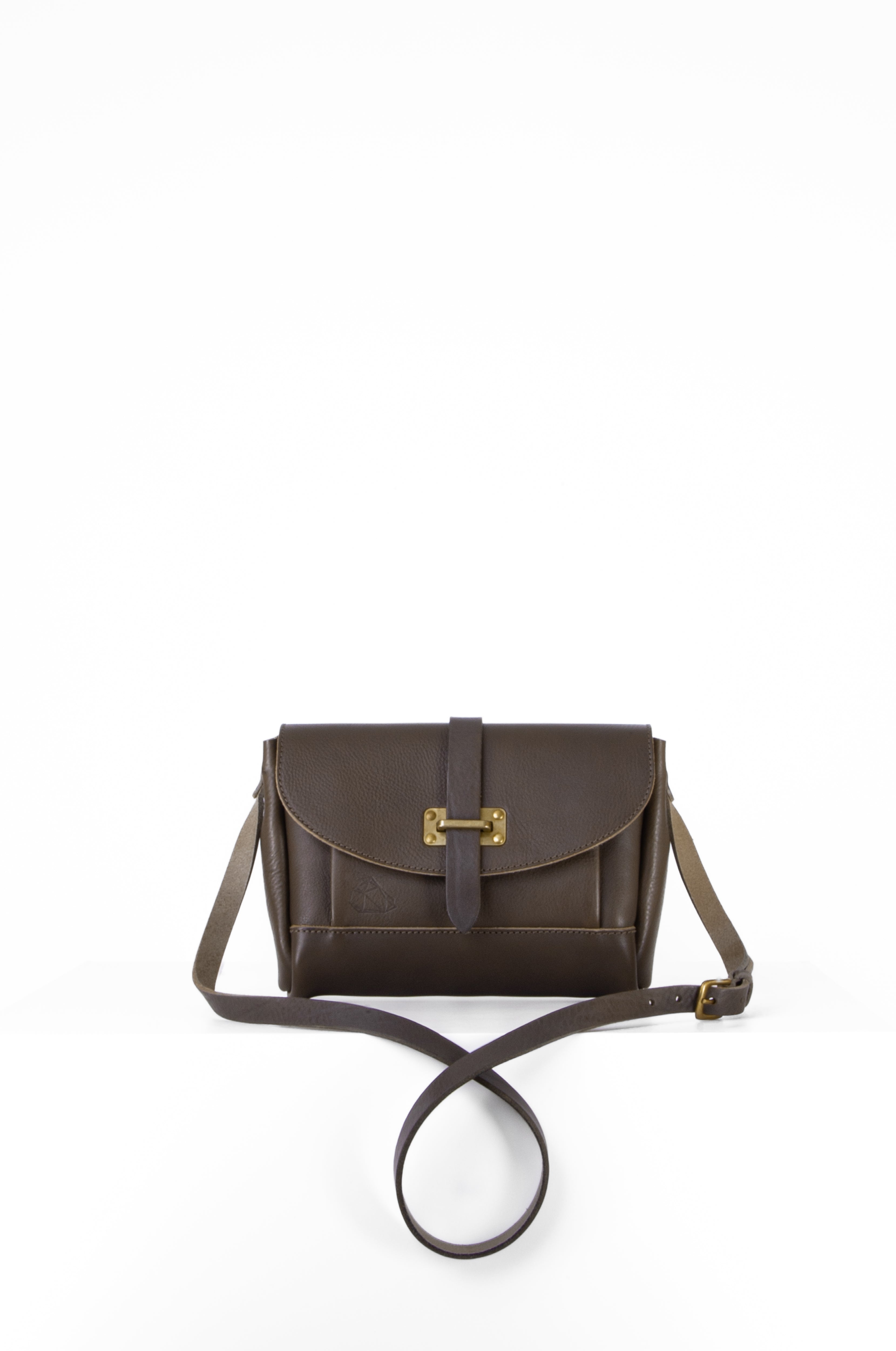 Navvy Women's Pensford Smog Grey Leather Crossbody Bag In Grey