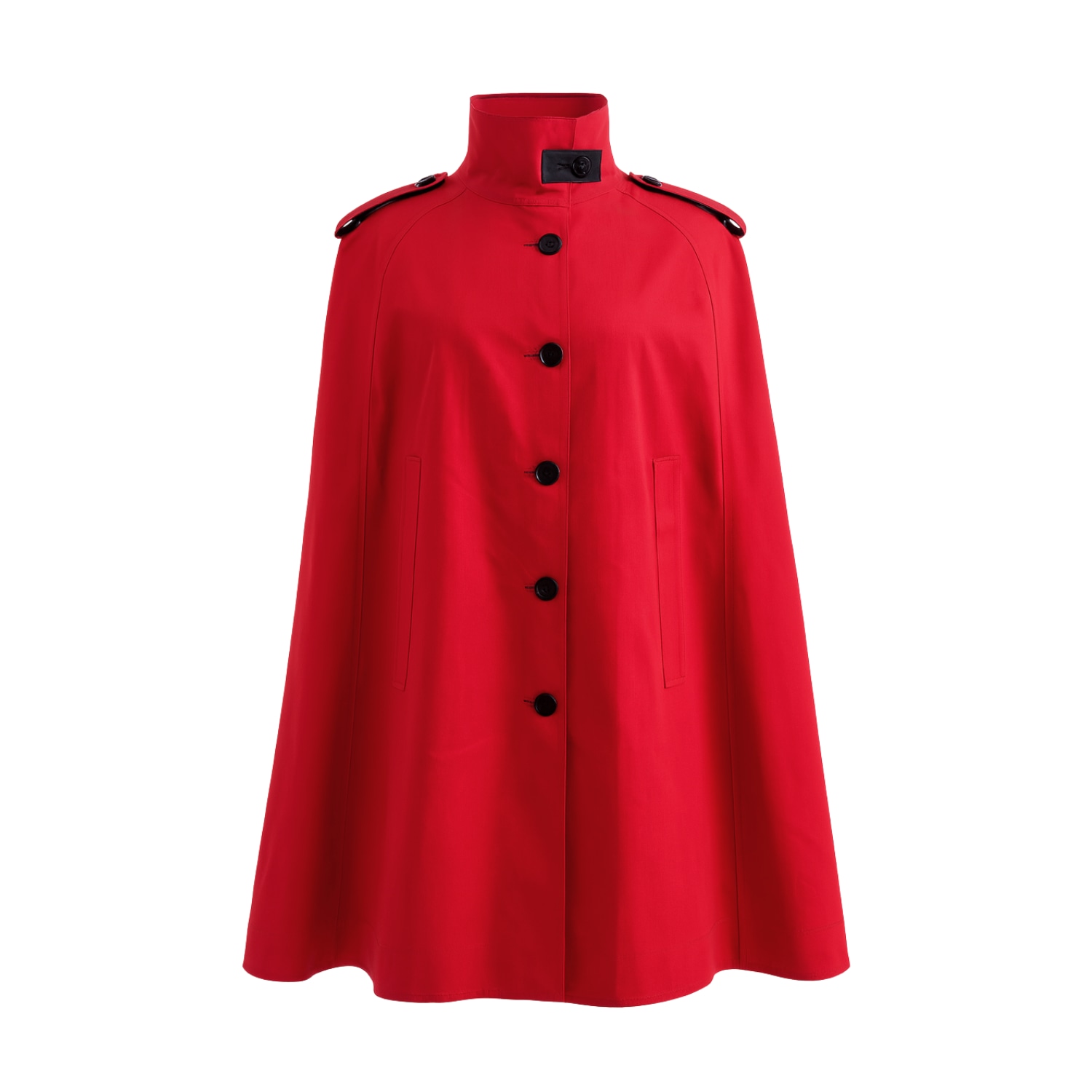 Women's Red Nadia Ruby Waterproof Cape With Navy Contrast | One Size | Beira