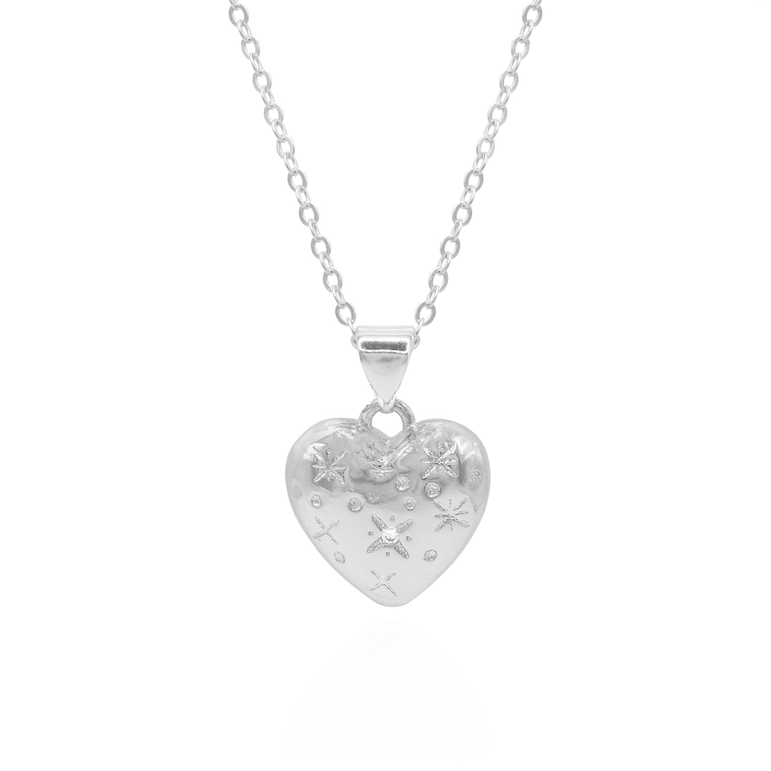 Women’s Vida Bubble Heart Necklace - Sterling Silver Luna Charles