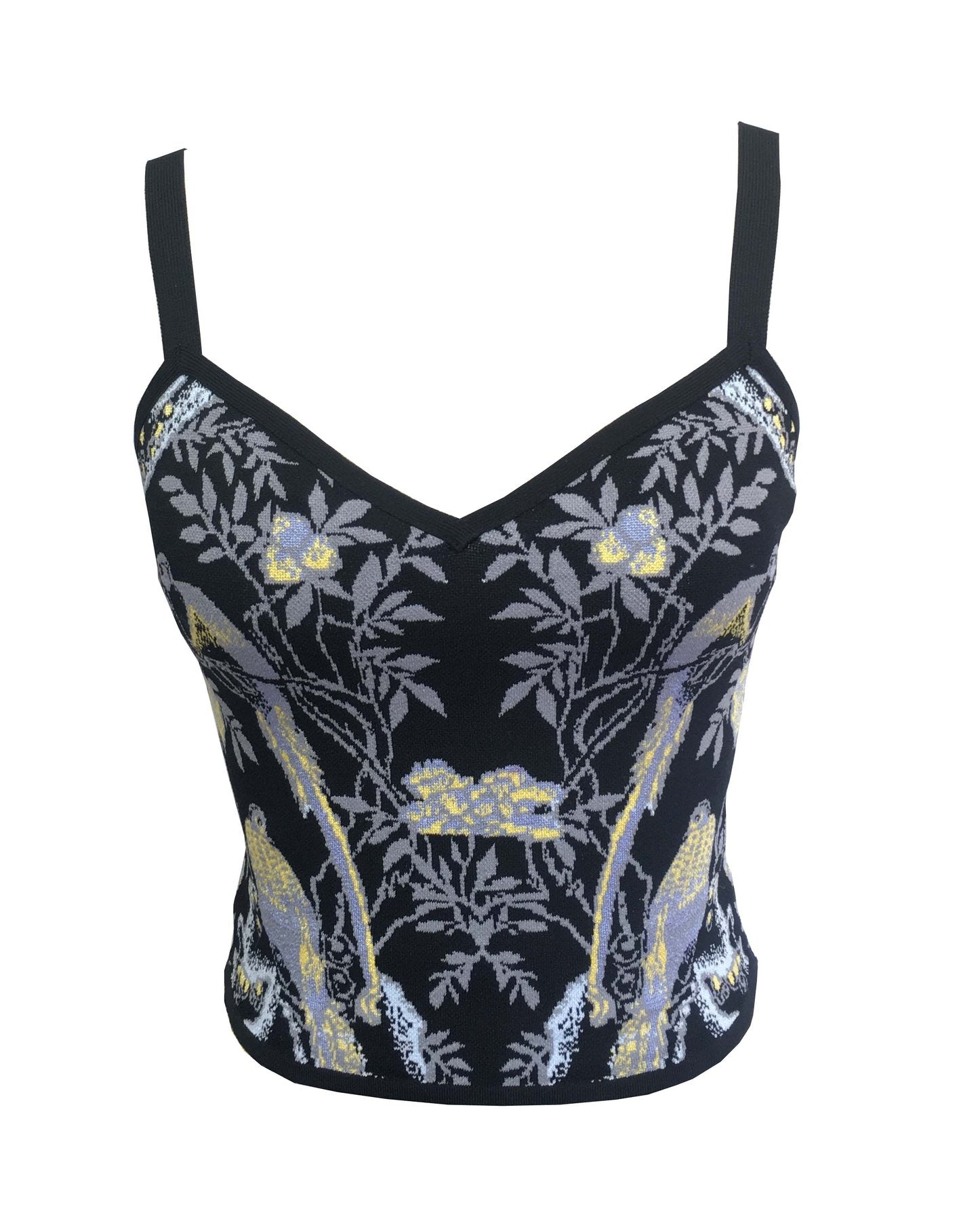 Viavai Women's Anna Bird Jacquard Top In Black In Black