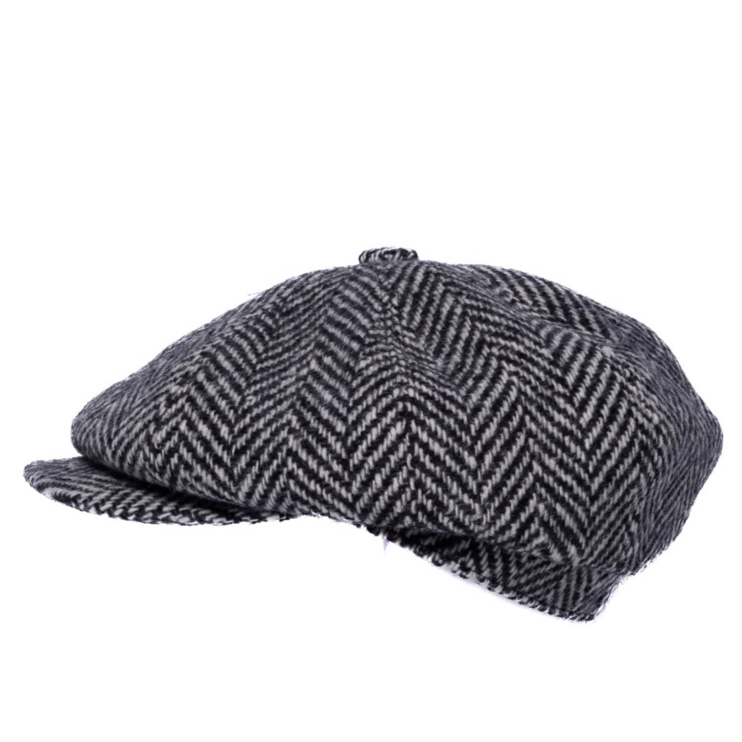 Men’s Irlandaise Wool Black Herringbone 57Cm Anthony Peto