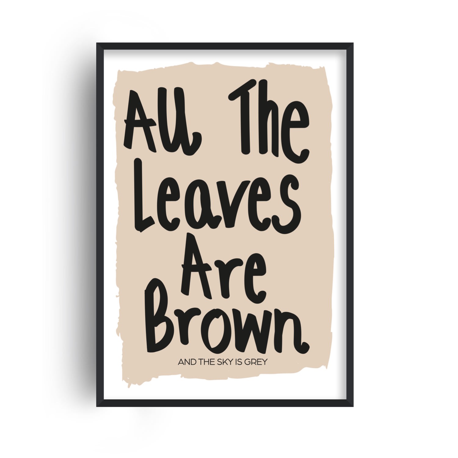 Fanclub Neutrals / Brown All The Leaves Are Brown Winter Retro Music Giclée Art Print A3 In Brown