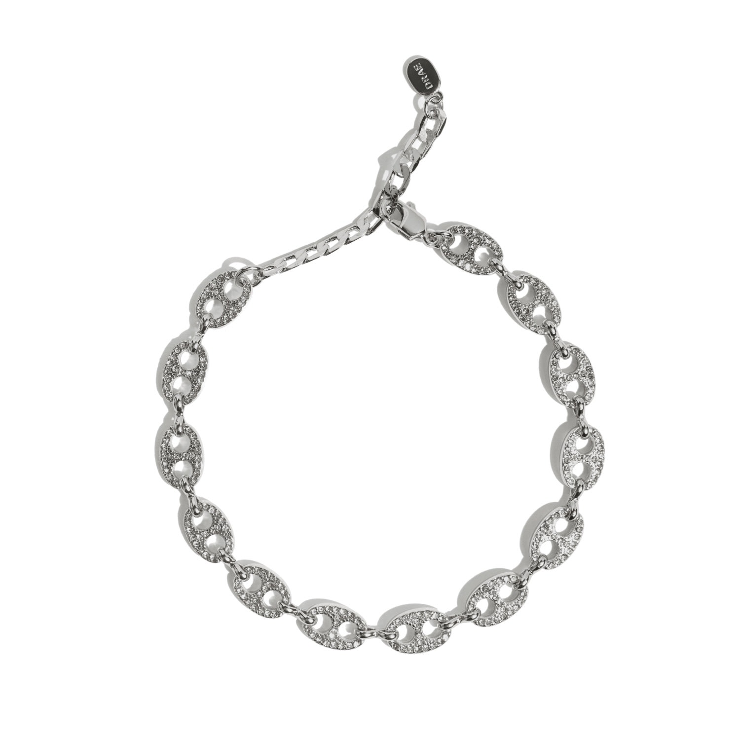 Women’s Silver Coffee Beans Pavé Anklet Drae Collection