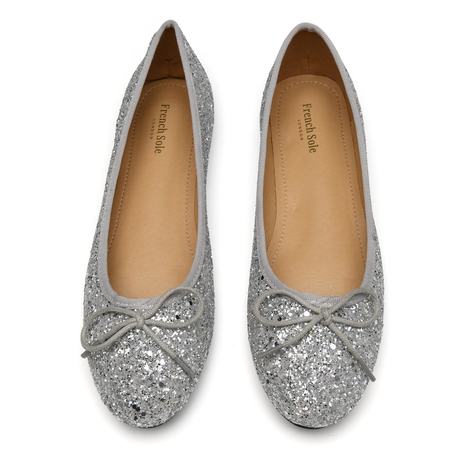 Women’s Amelie Silver Glitter 3.5 Uk French Sole