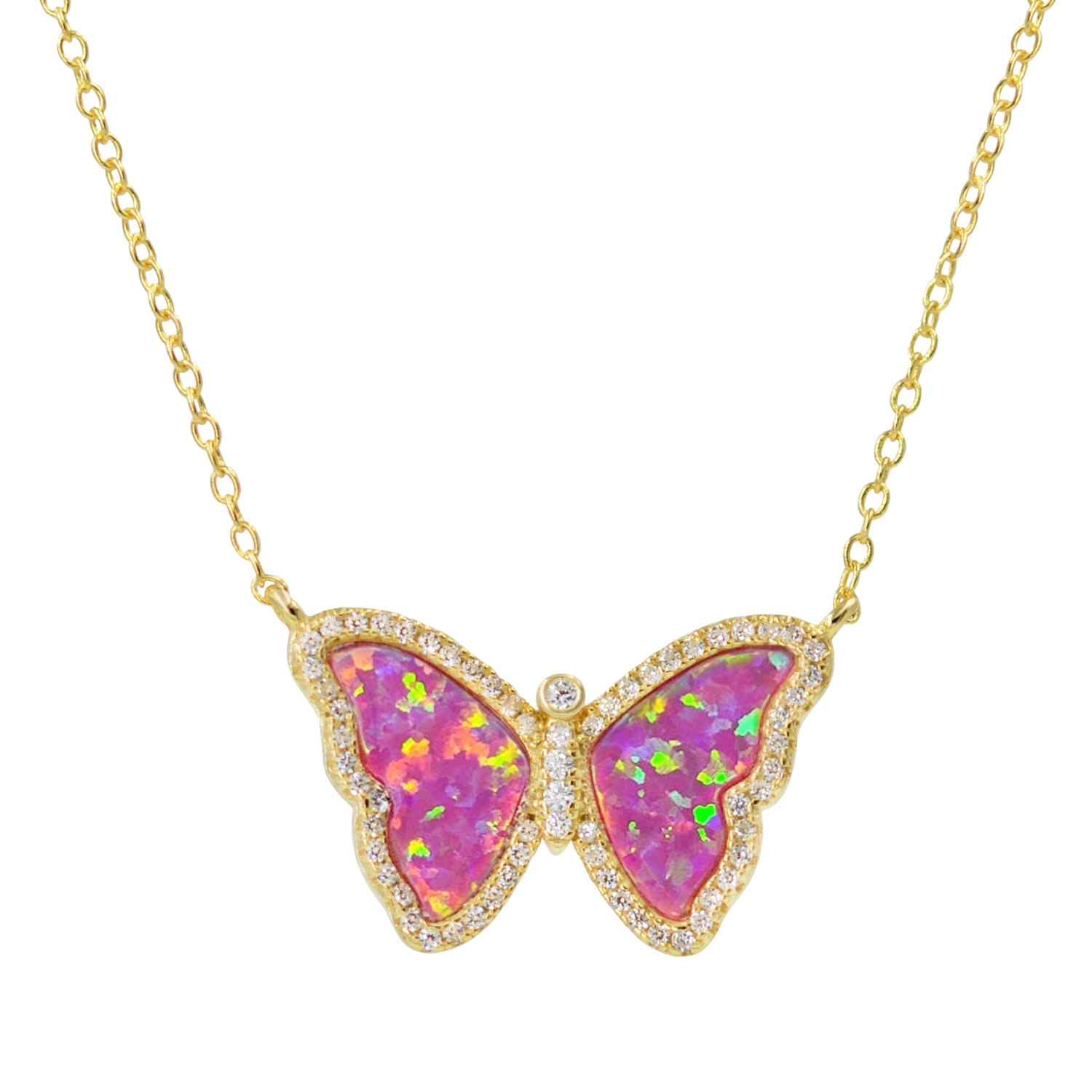 Women’s Pink / Purple Opal Butterfly Pink Kamaria