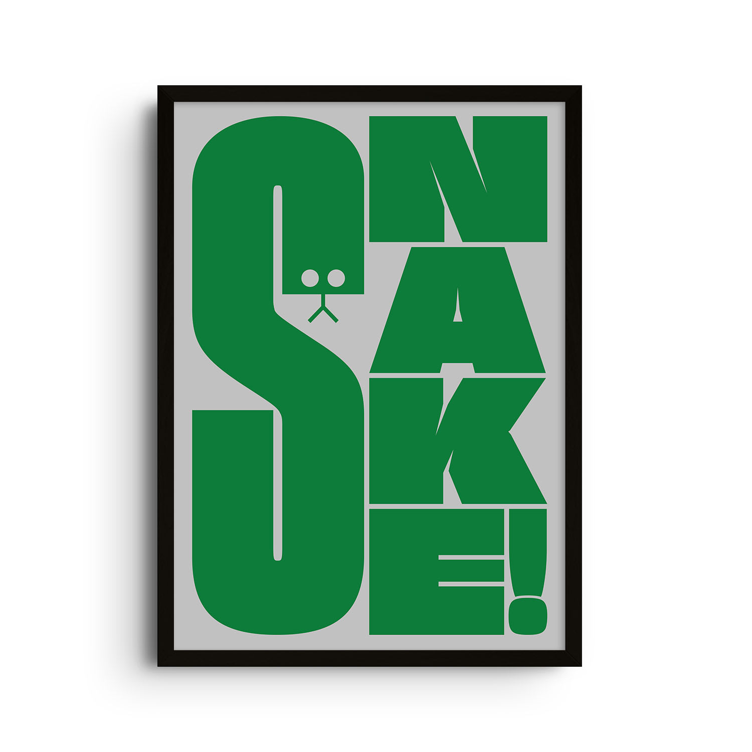 East Side Studio London Snake Green - Giclee Fine Art Print - Small In Green