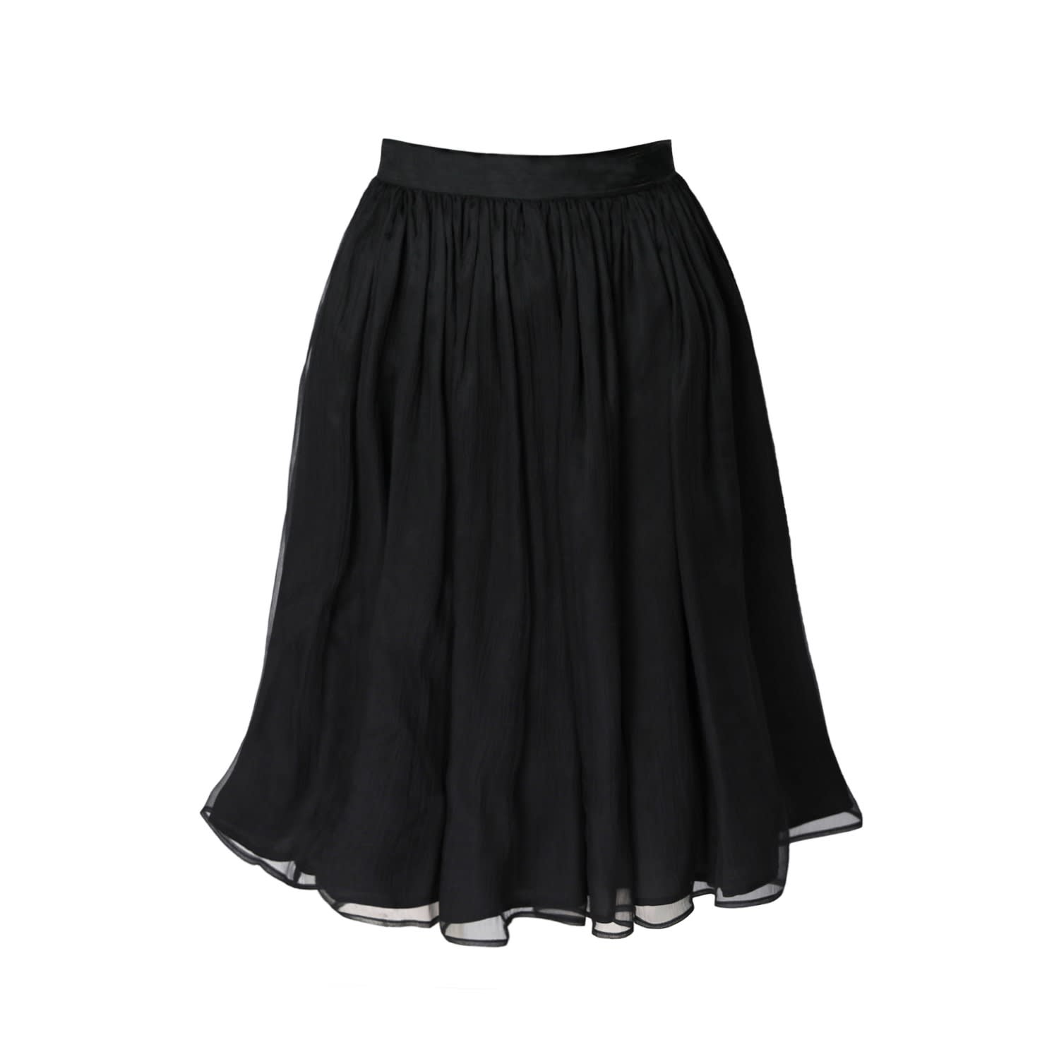 ★GLOWNY★G BOX MIDI SKIRT (BLACK)★正規品/韓国直送料込/人気 gathered-silk-midi-skirt-